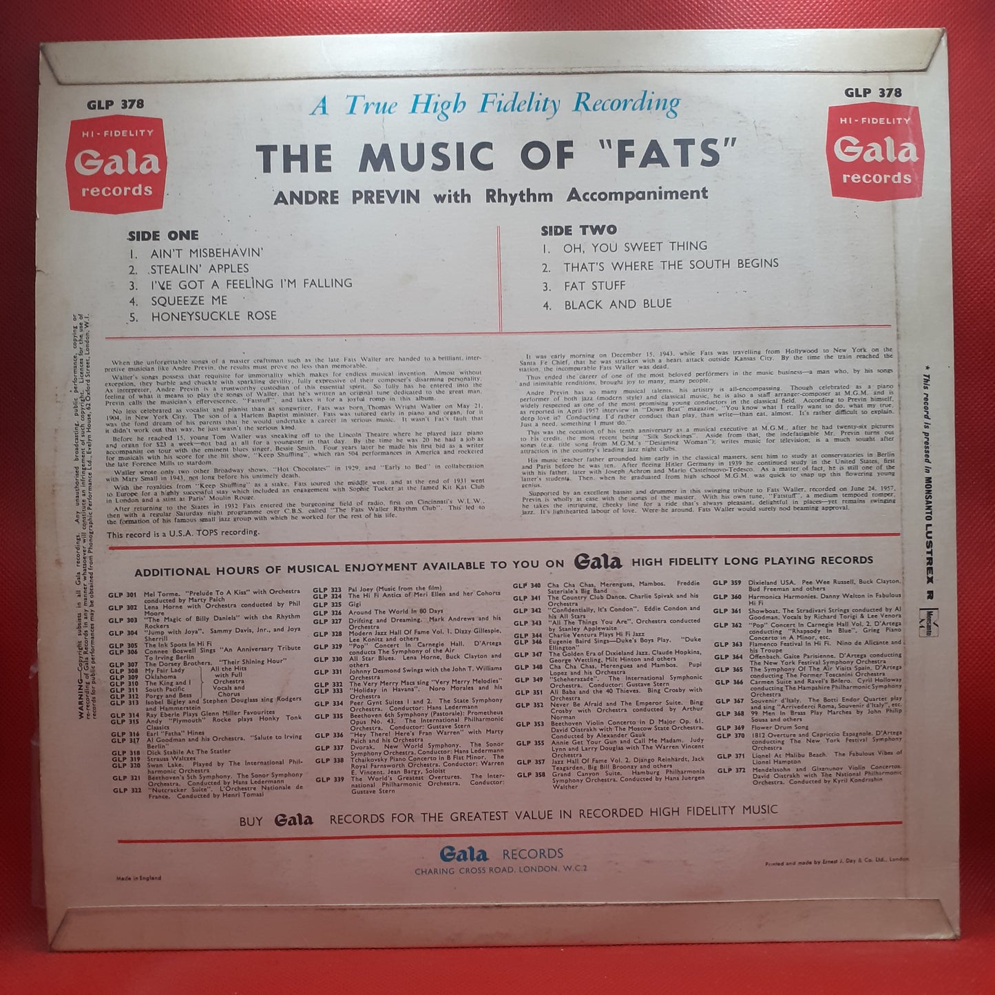 André Previn – The Music Of "Fats"