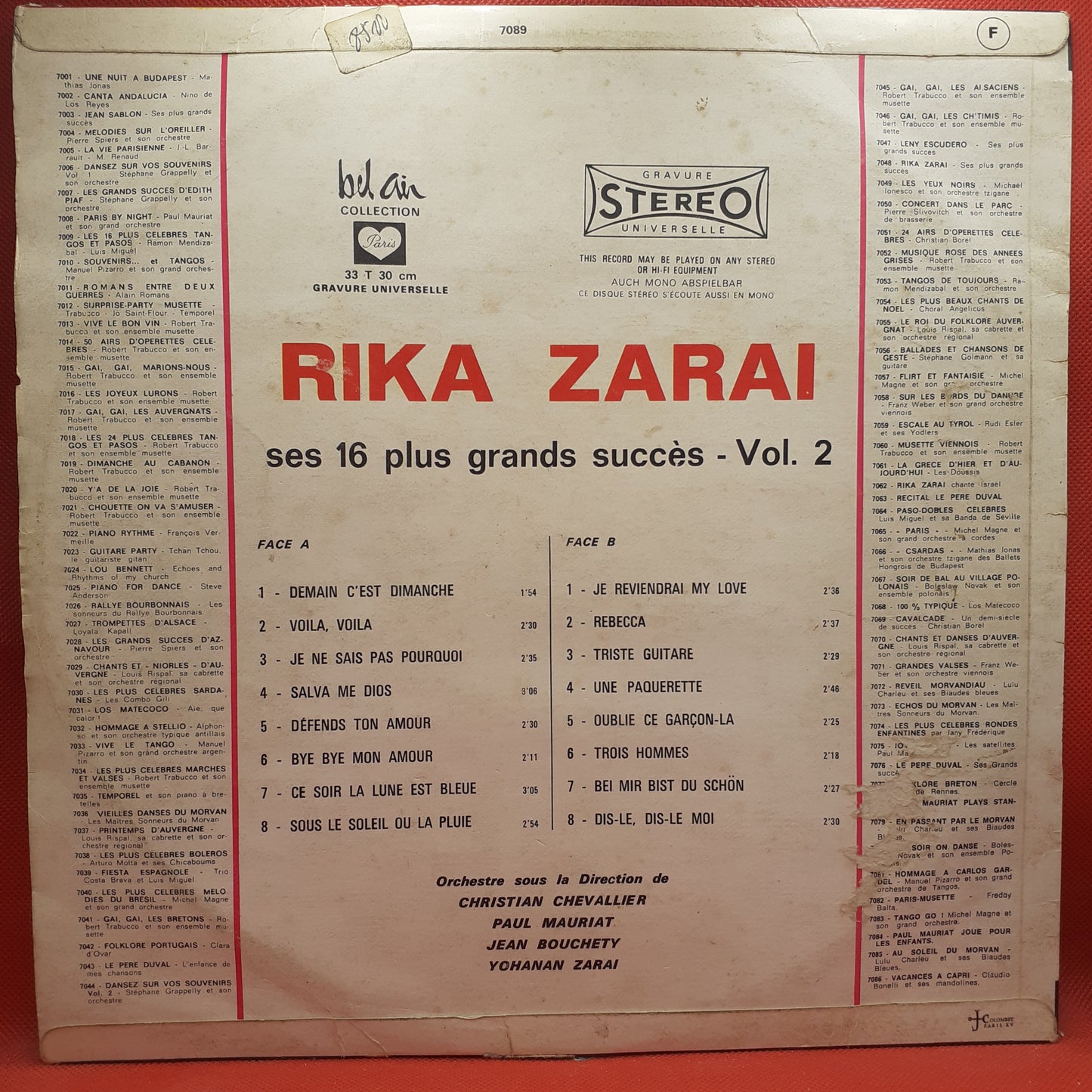 Rika Zarai* – Ses 16 Plus Grands Succès - Vol. 2