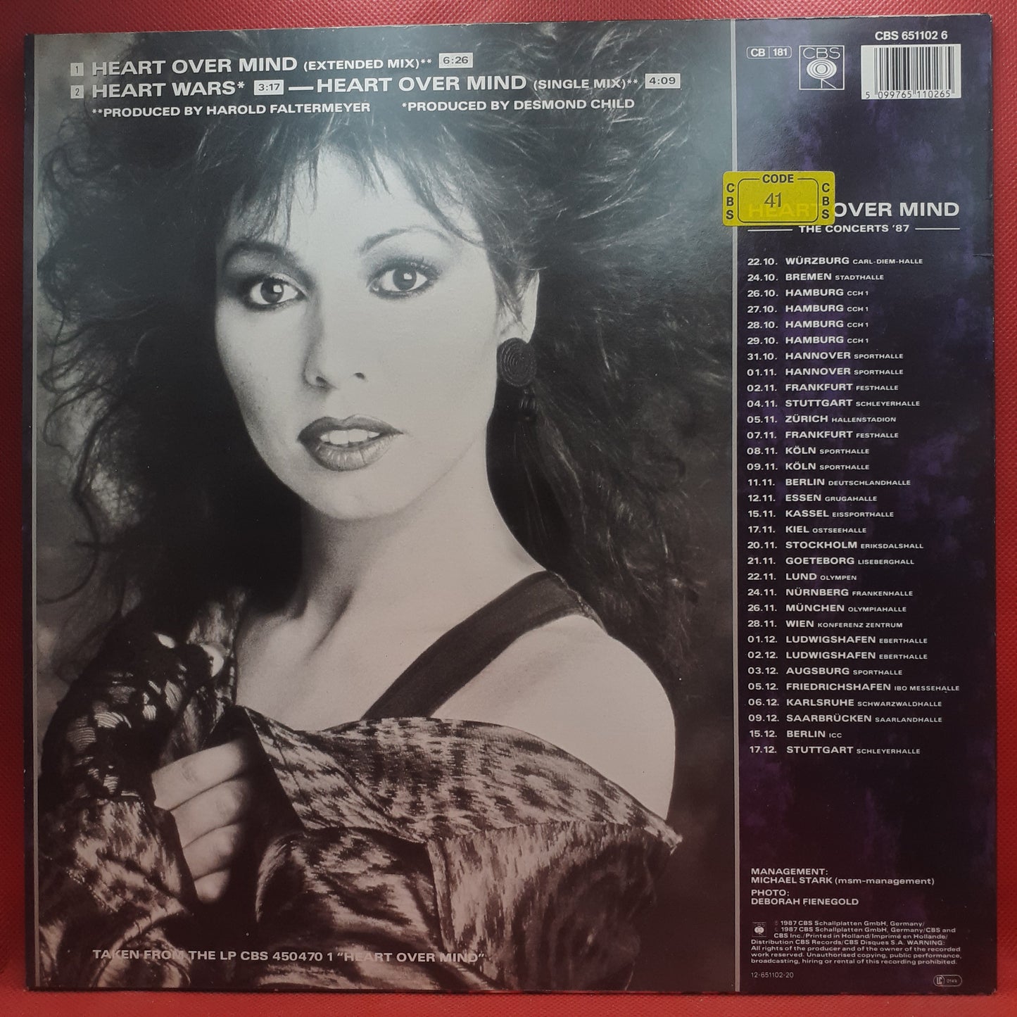 Jennifer Rush - Heart Over Mind (12", Maxi)