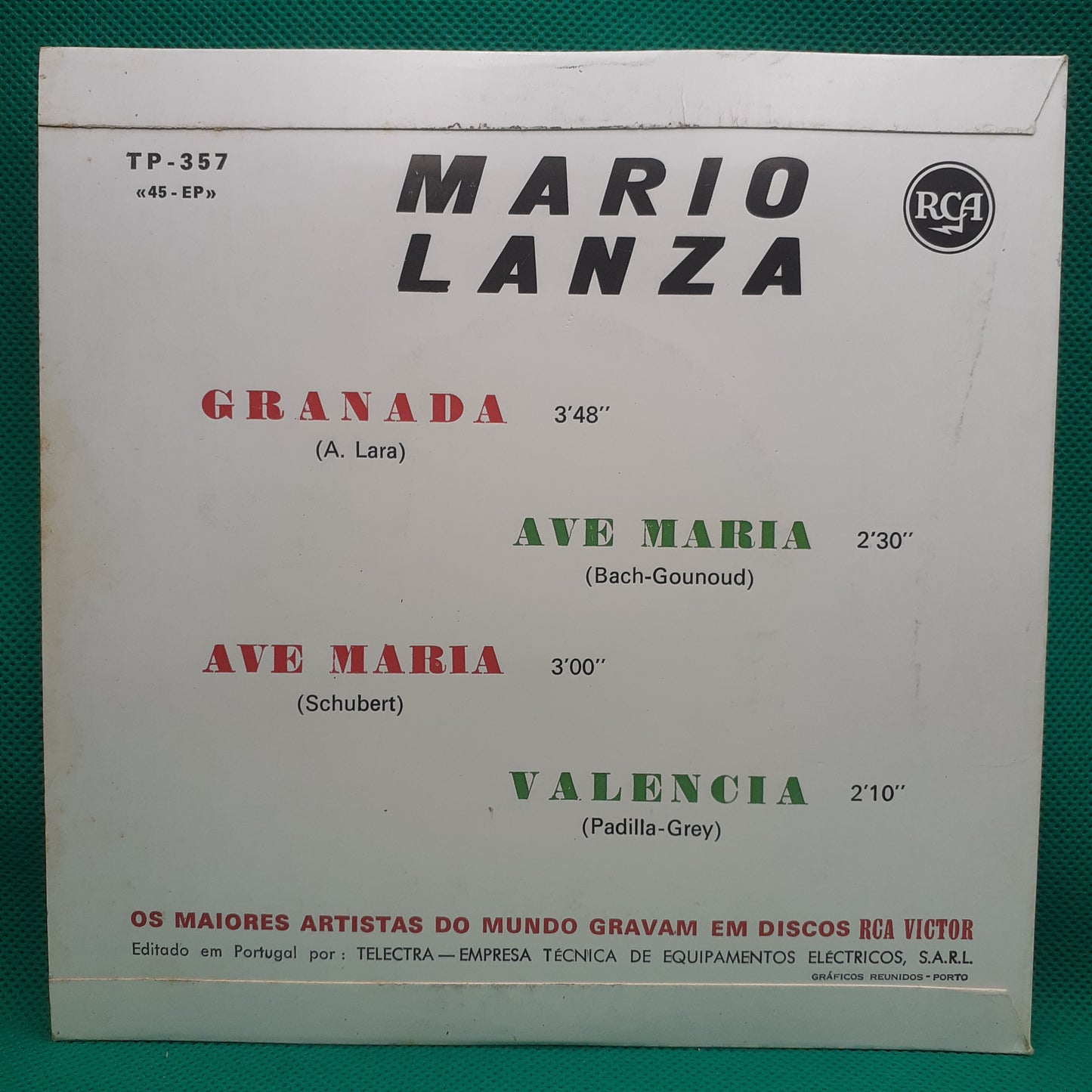 Mario Lanza – Ave Maria / Granada / Valencia