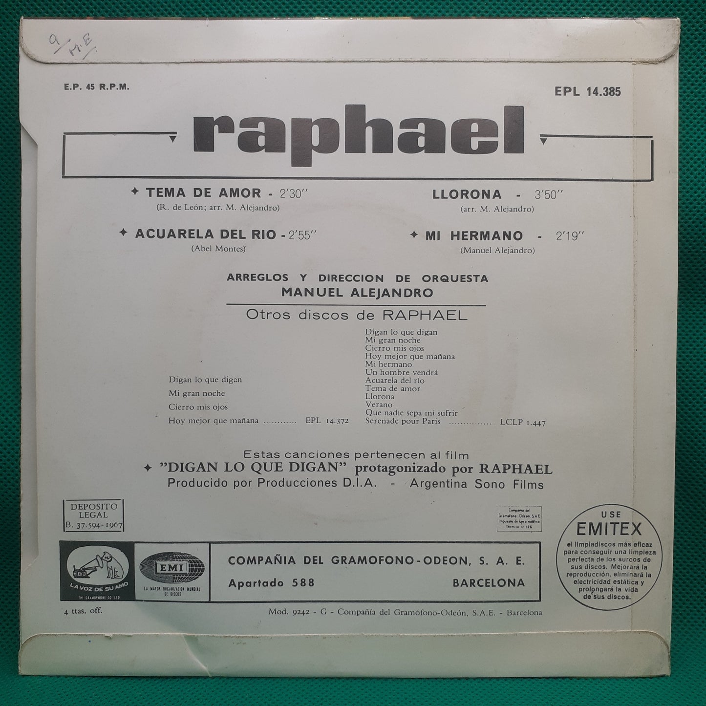 Raphael – Tema De Amor