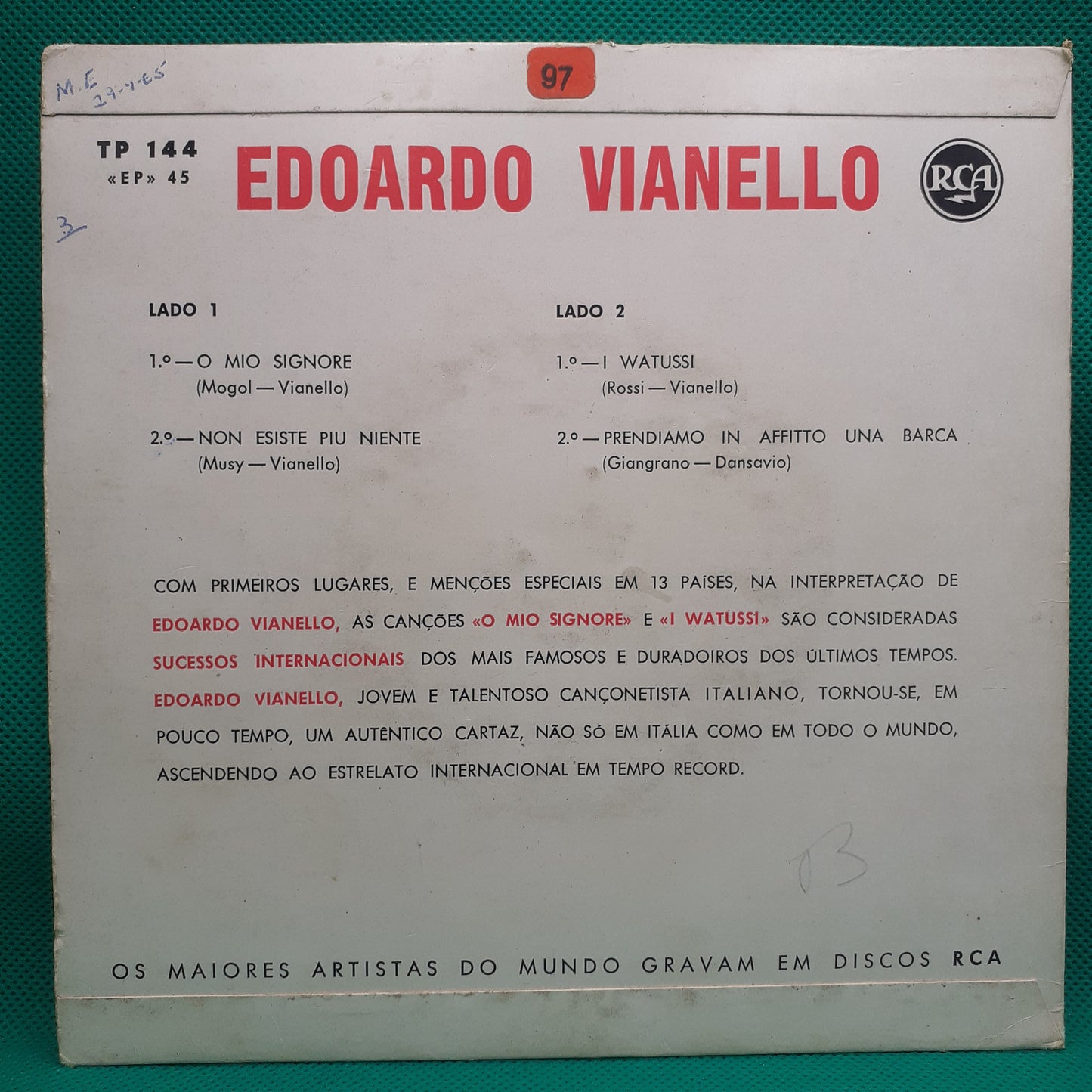 Edoardo Vianello – O Mio Signore