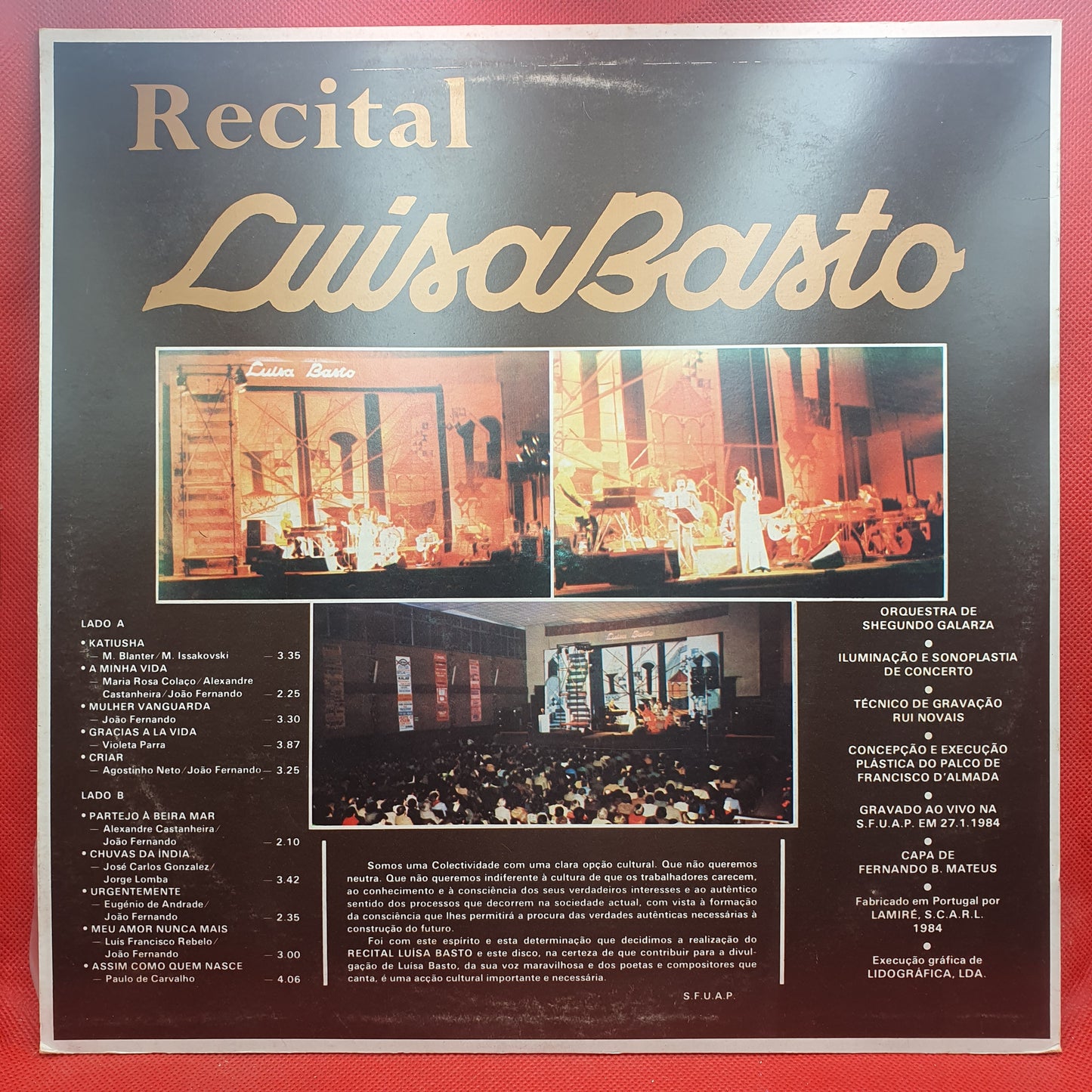 Luisa Basto e a Orquestra De Shegundo Galarza – Recital