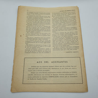 Revista de Direito Fiscal - Nº1 Outubro 1951