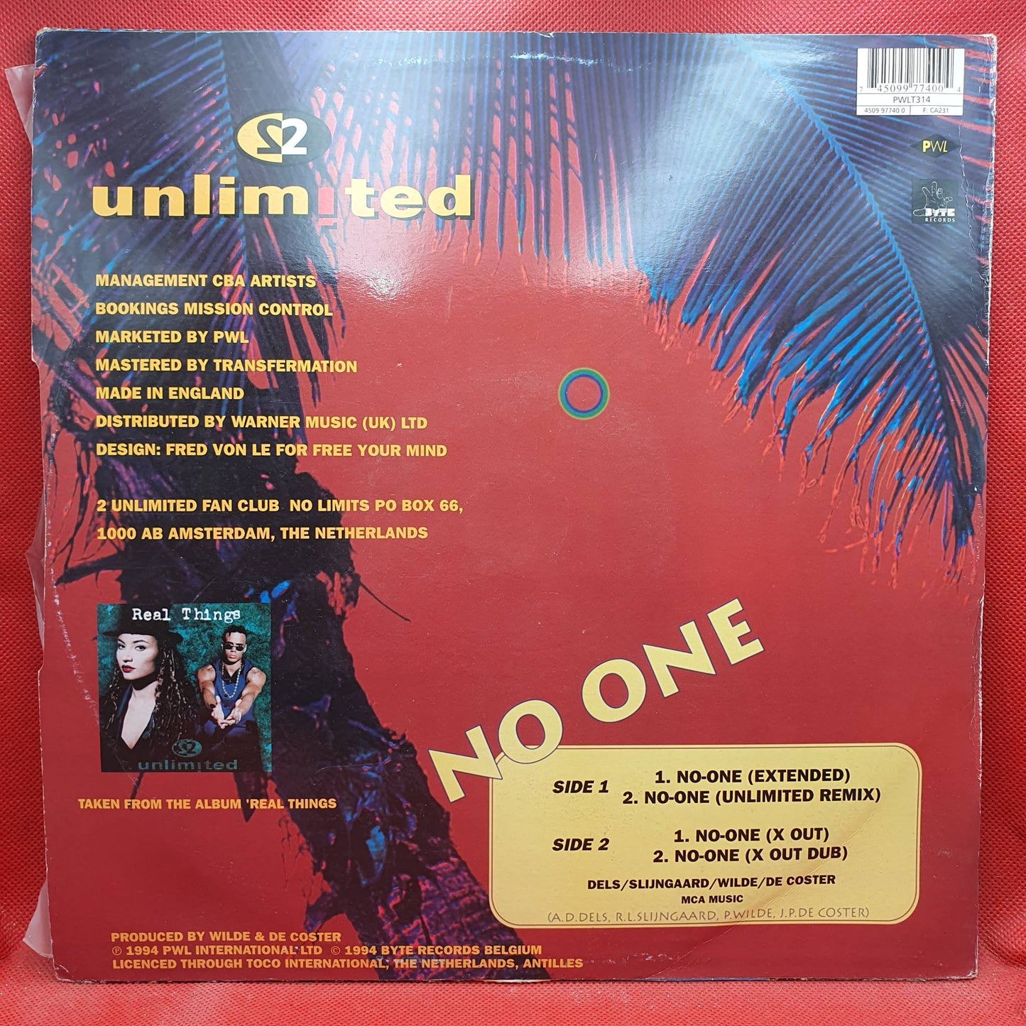 2 Unlimited ‎– No One