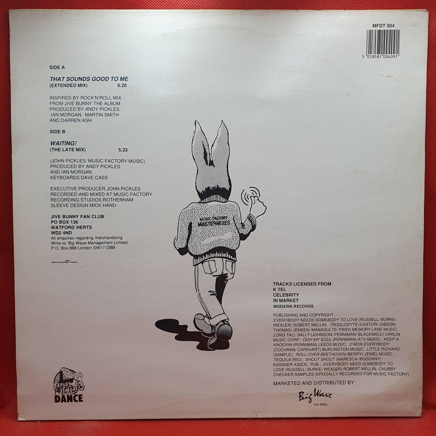 Jive Bunny And The Mastermixers ‎– That Sounds Good To Me