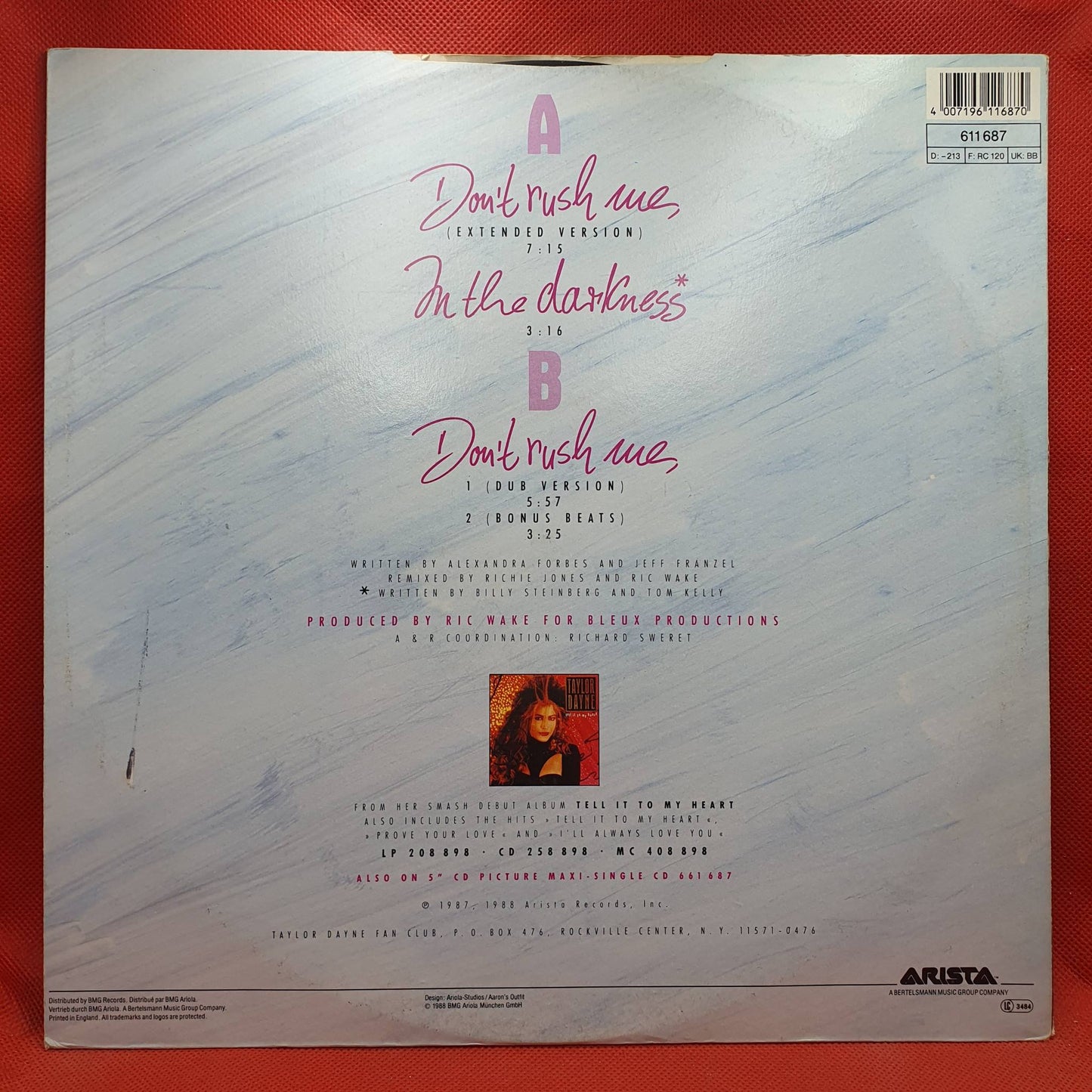 Taylor Dayne – Don't Rush Me
