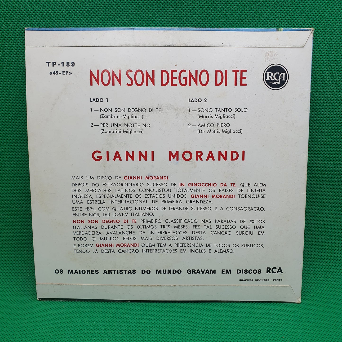 Gianni Morandi – Non Son Degno Di Te
