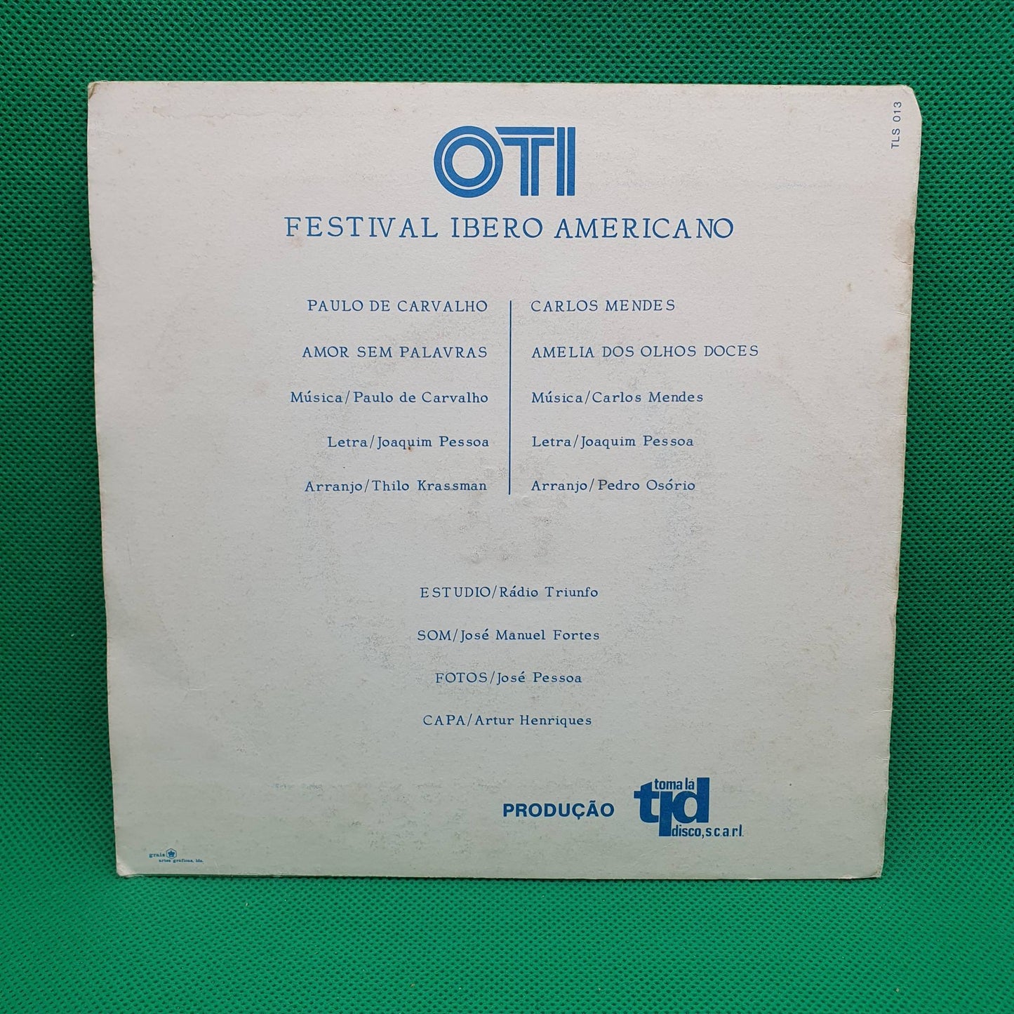 Paulo De Carvalho, Carlos Mendes – OTI Festival Ibero Americano