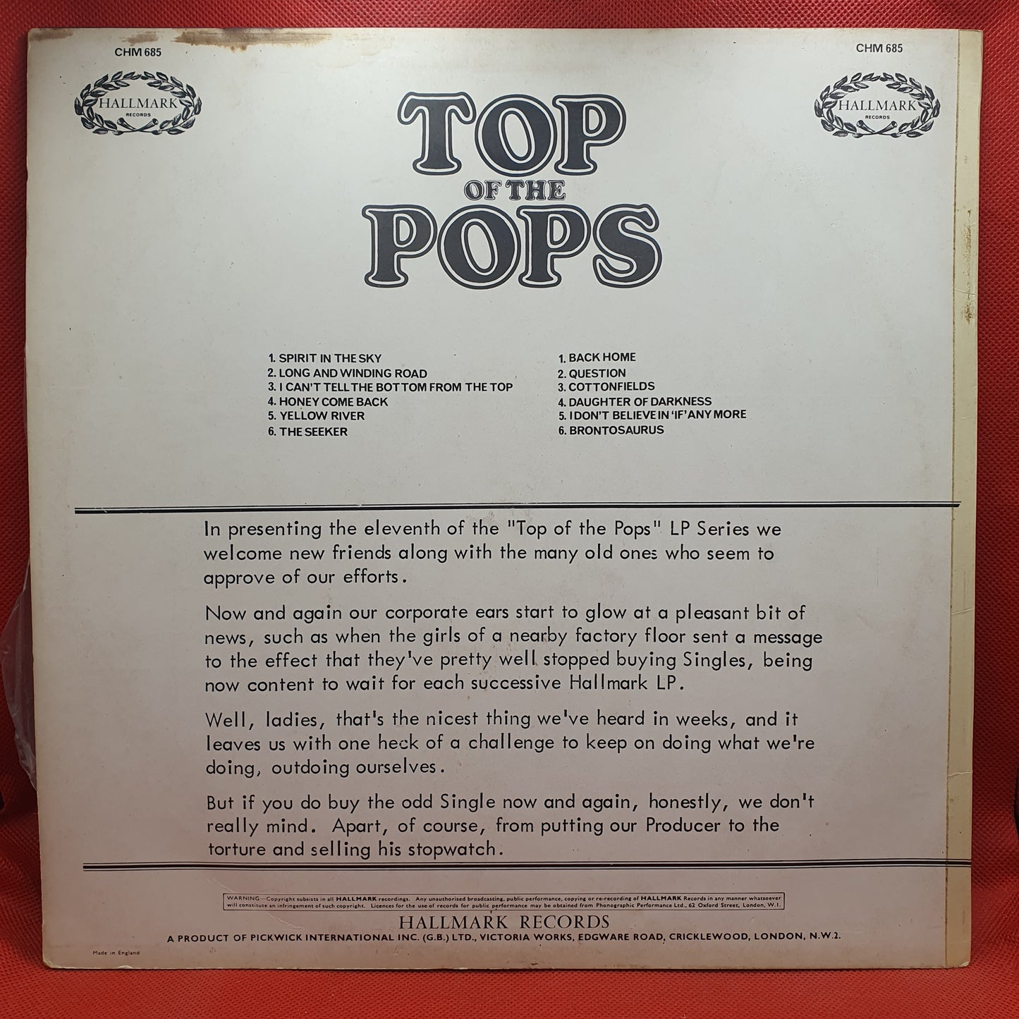 Unknown Artist ‎– Top Of The Pops Vol. 11