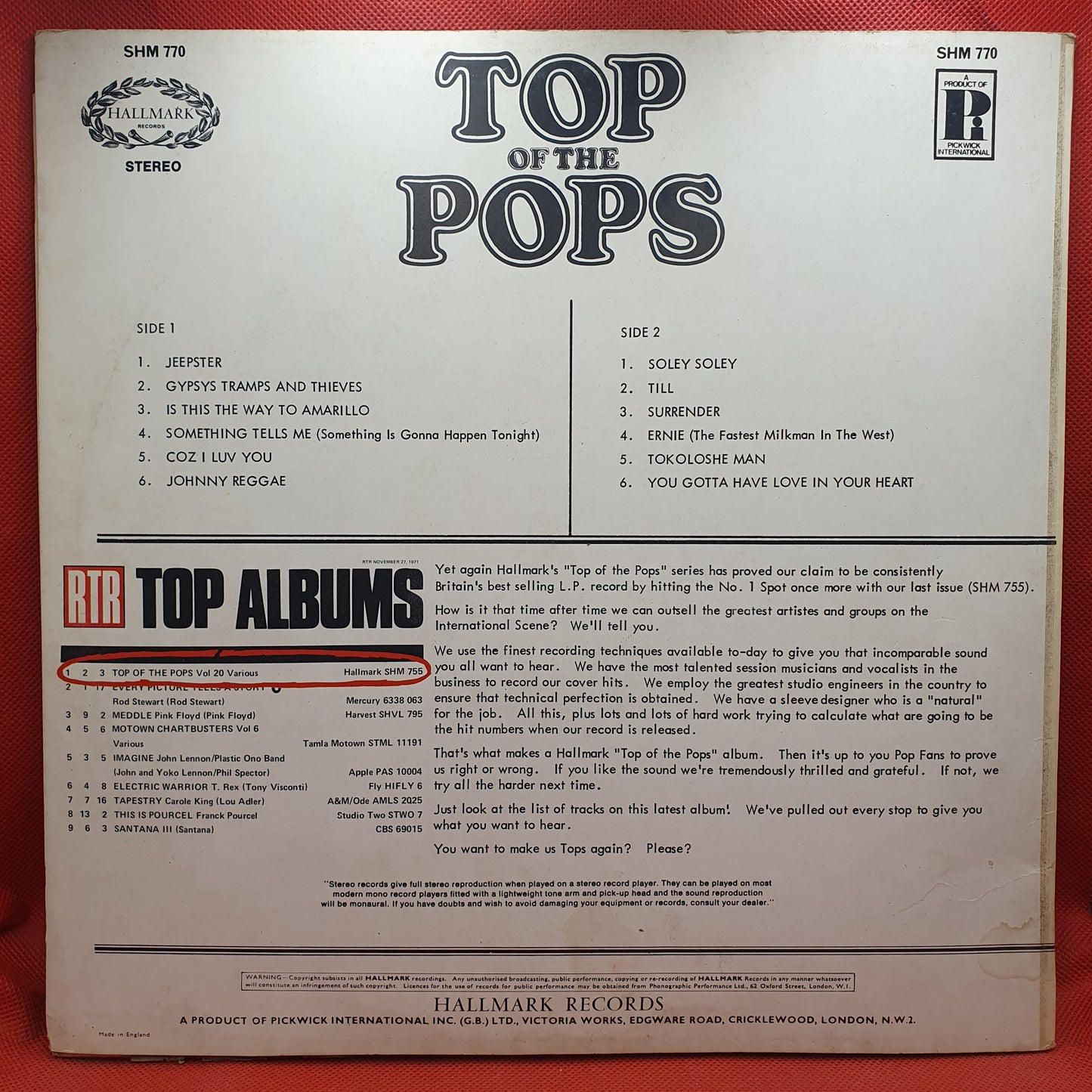 Various ‎– Top Of The Pops Vol. 21