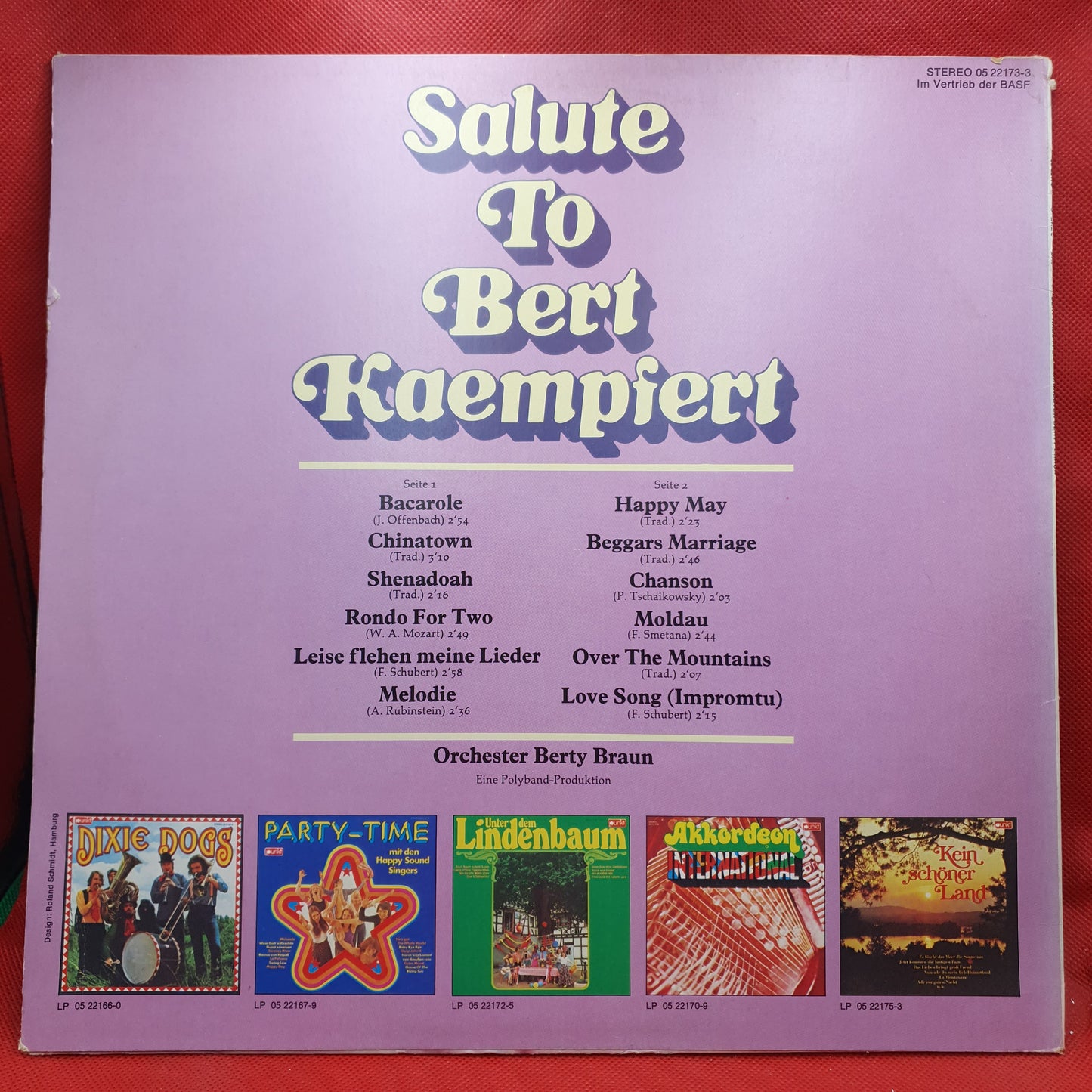 Das Orchester Berty Braun ‎– Salute To Bert Kaempfert