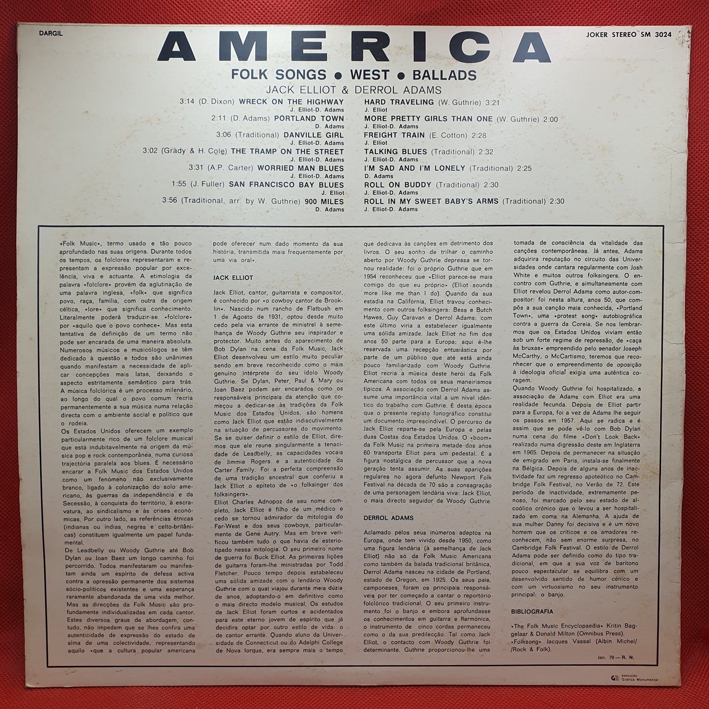 Jack Elliot & Derrol Adams ‎– Riding In Folkland (America - Folk Songs - West - Ballads)