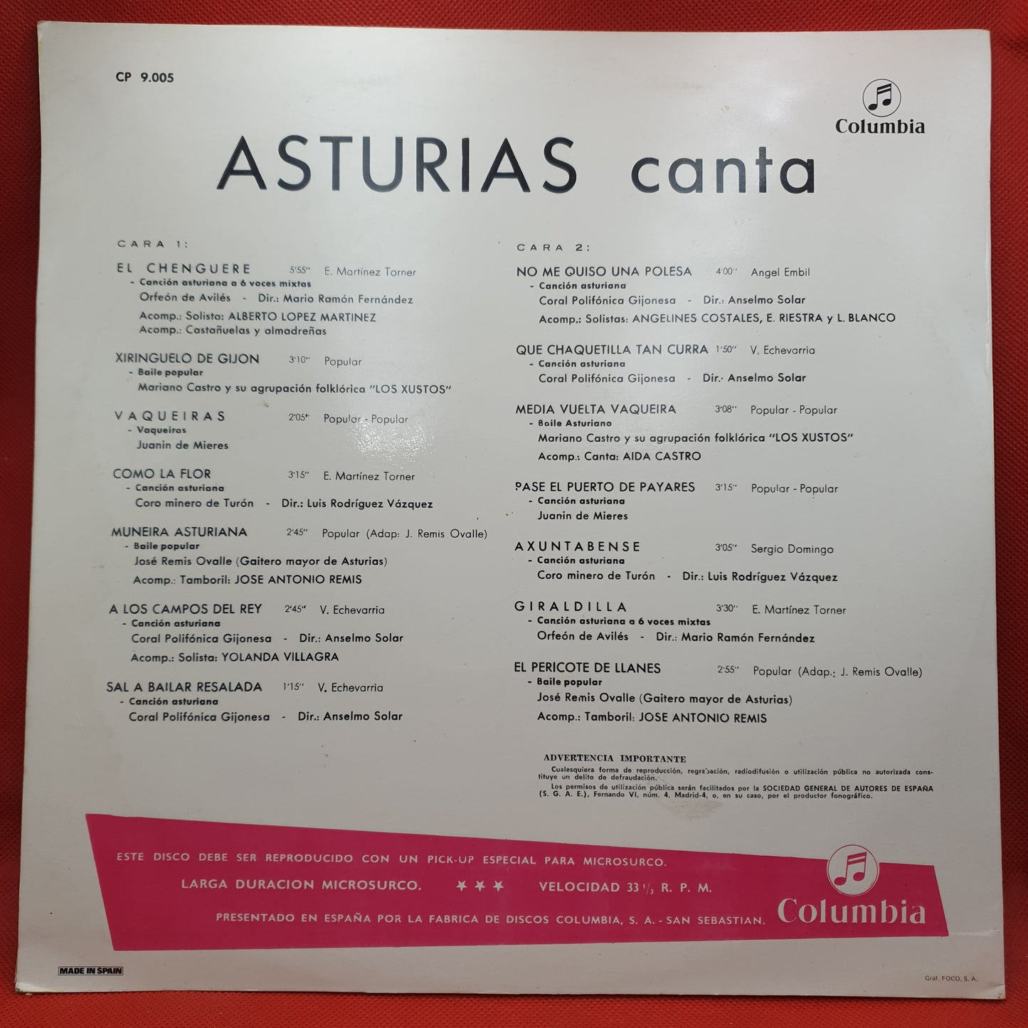 Various ‎– Asturias Canta