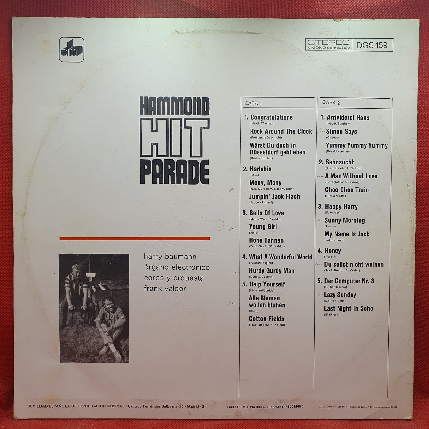 Orchester Frank Valdor With Harry Baumann ‎– Hammond Hit Parade