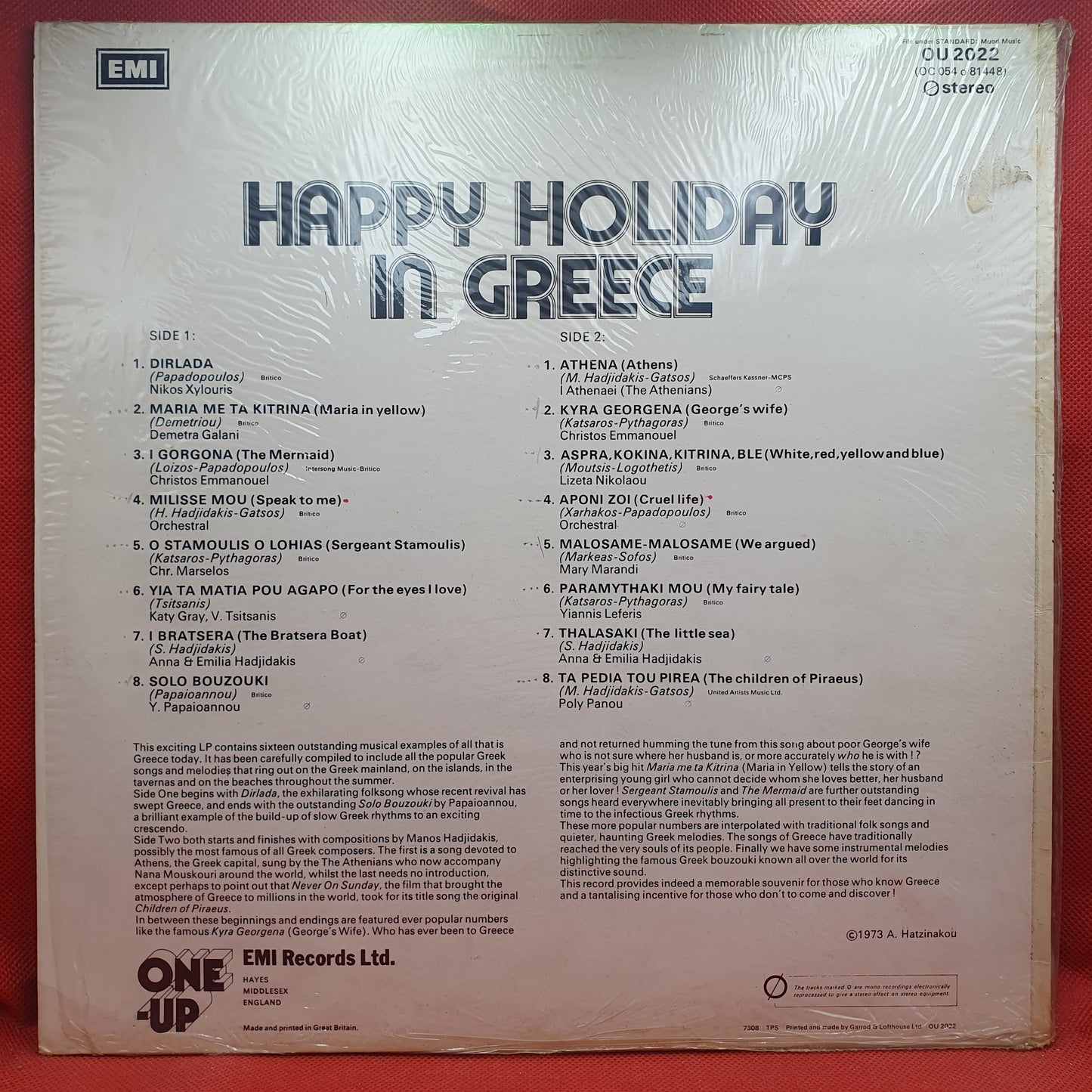 Various ‎– Happy Holiday In Greece - 16 Of Greece's All-time Greats