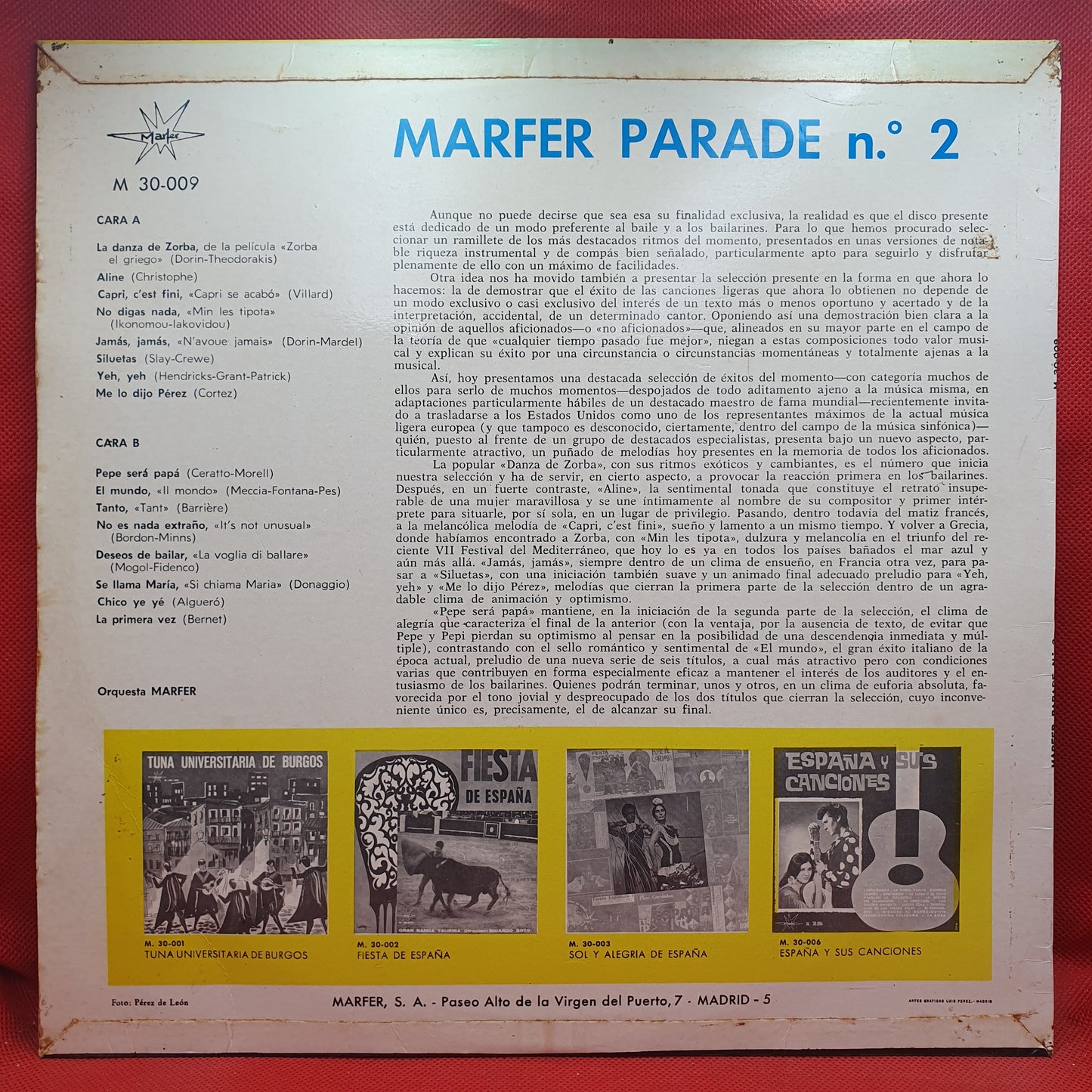 Orquesta Marfer ‎– Marfer Parade N.º 2