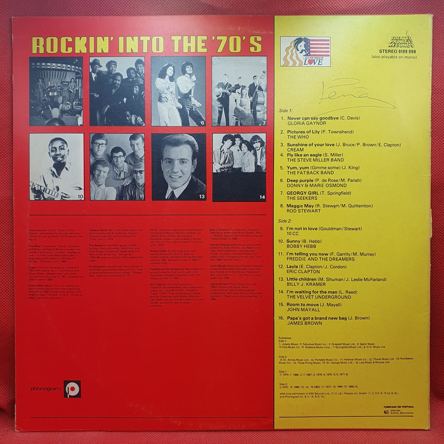 Various ‎– All You Need Is Love: Rockin' Into The 70's