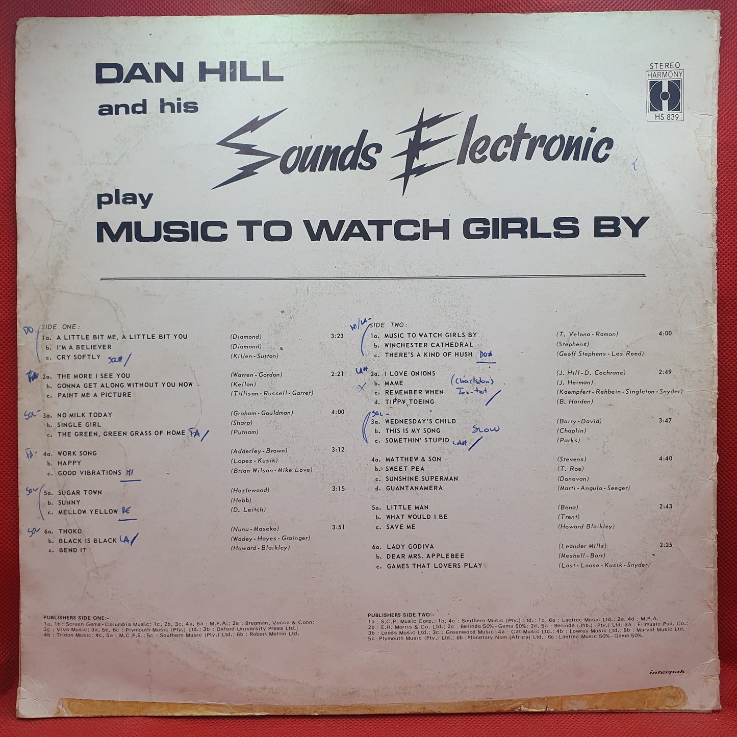Dan Hill ‎– Music To Watch Girls By