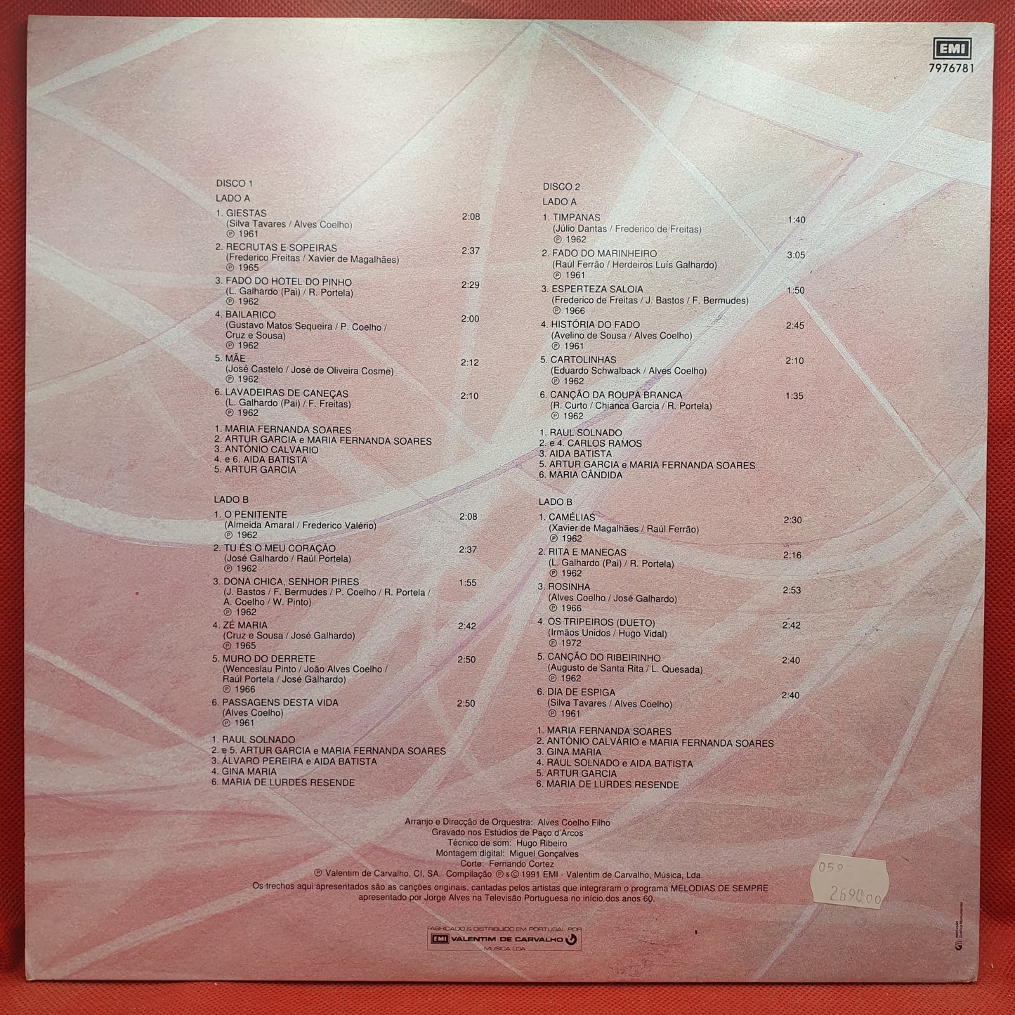 Various ‎– Melodias de Sempre - A Gravação Original