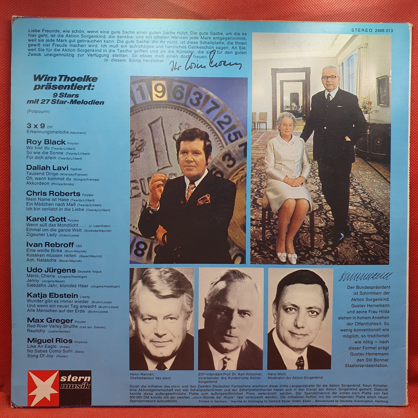 Various ‎– Wim Thoelke Präsentiert: 3x9 - 9 Stars Mit 27 Melodien