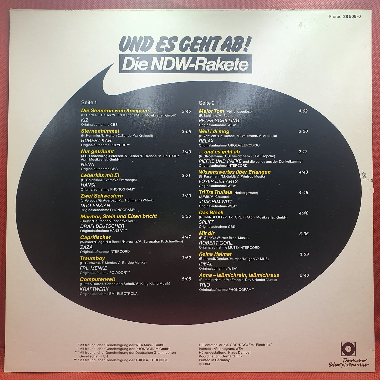 Various ‎– Und Es Geht Ab - Die NDW-Rakete