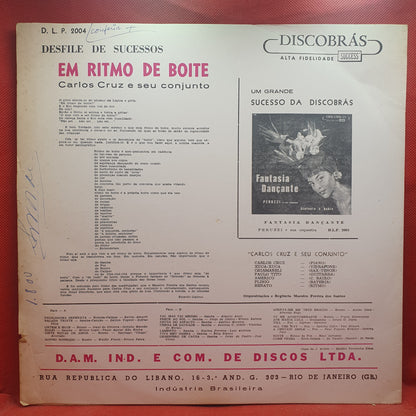 Carlos Cruz E Seu Conjunto ‎– Desfile De Sucessos Em Ritmo De Boite