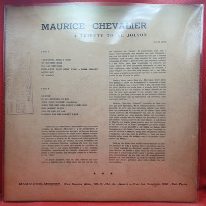 Maurice Chevalier – A Tribute To Al Jolson