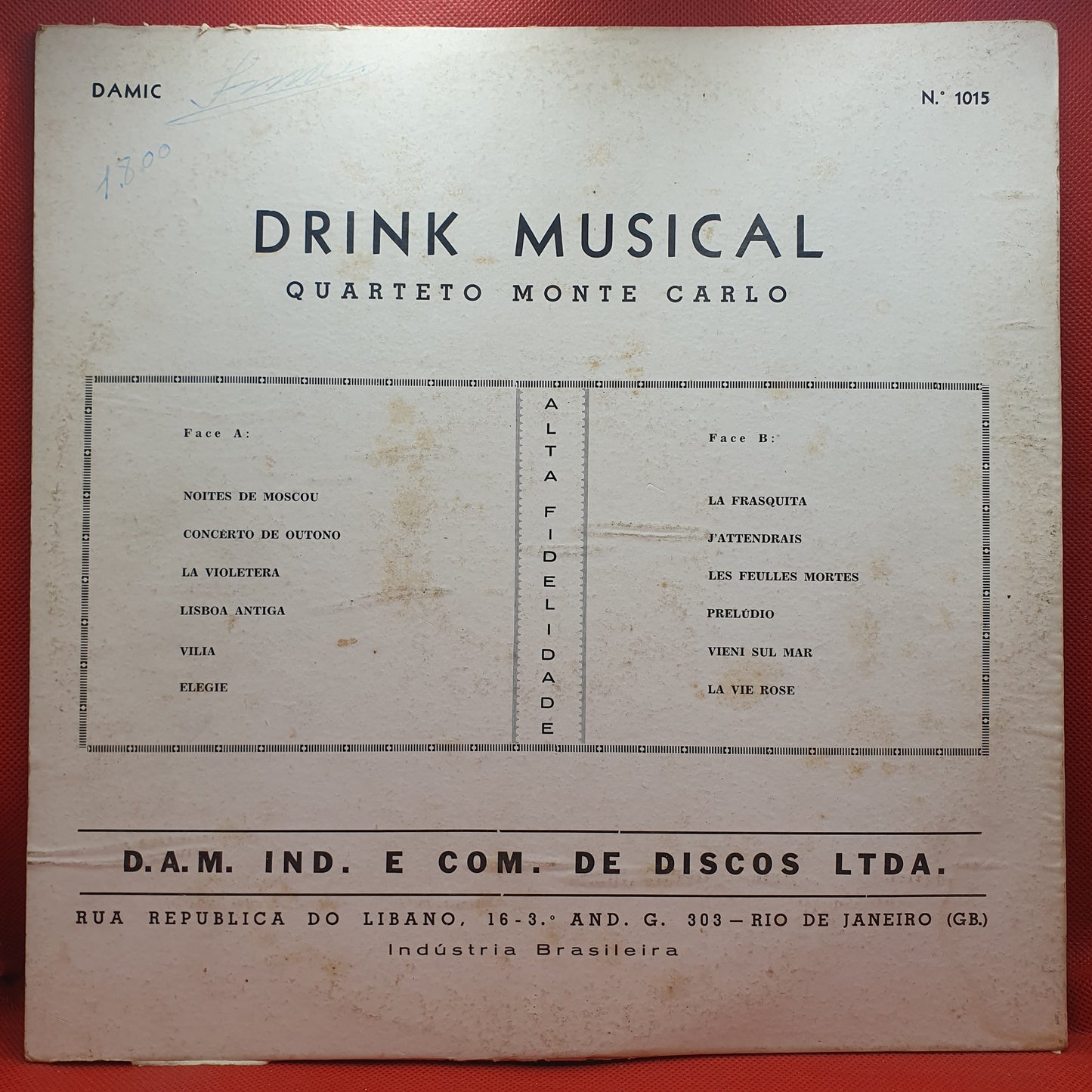 Quarteto Monte Carlo ‎– Drink Musical...