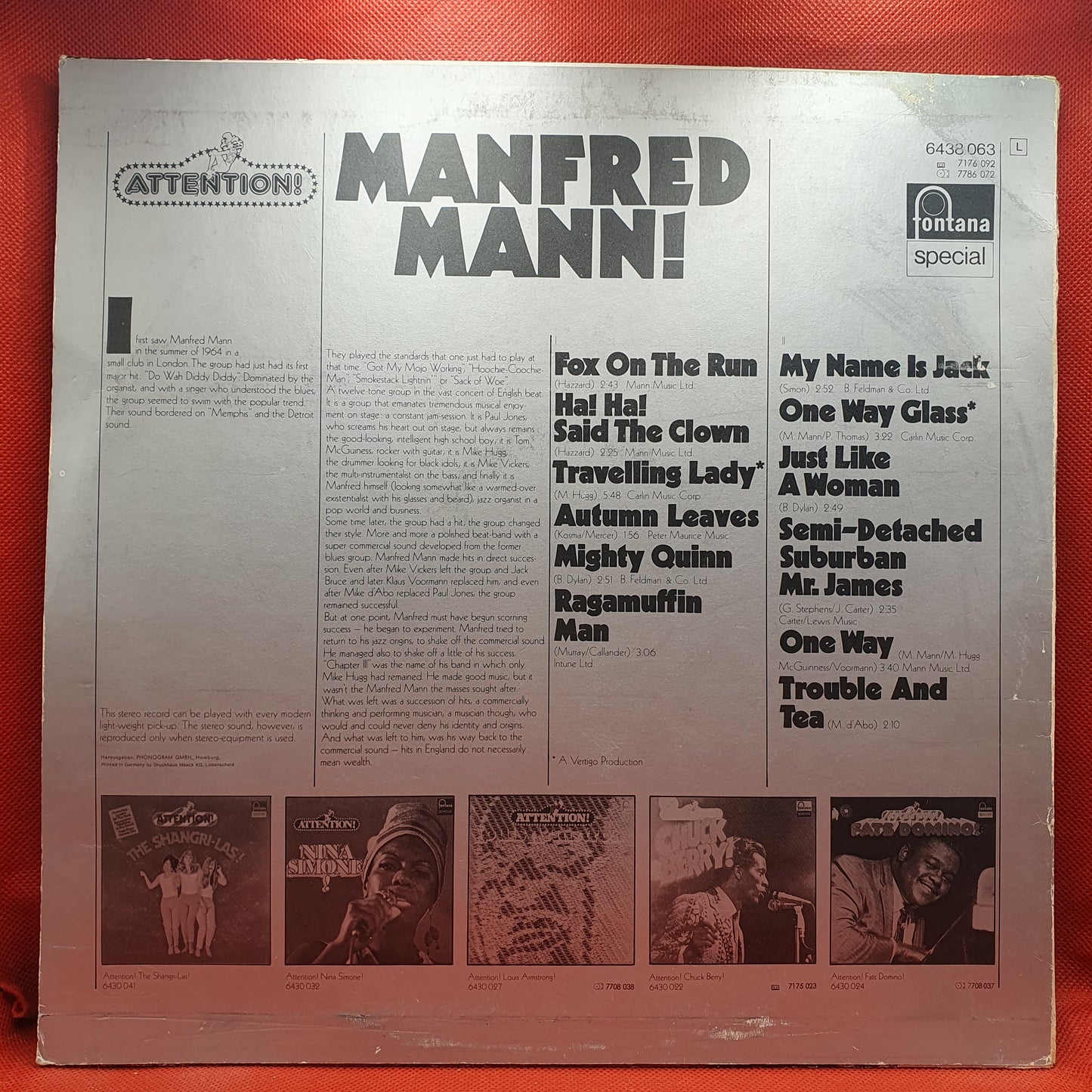 Manfred Mann ‎– Attention! Manfred Mann!