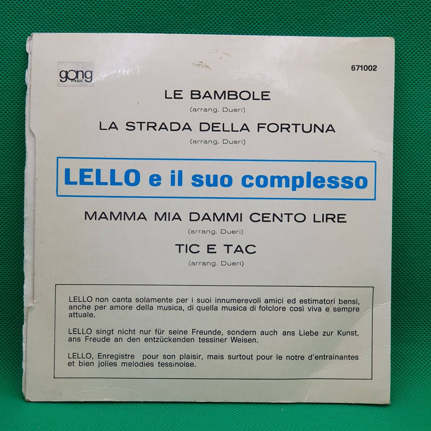 Lello E Il Suo Complesso ‎– Ascona