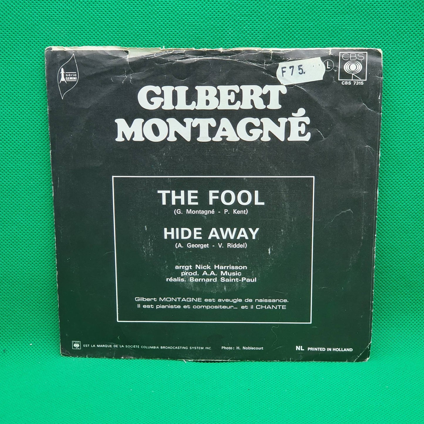 Gilbert Montagné – The Fool / Hide Away