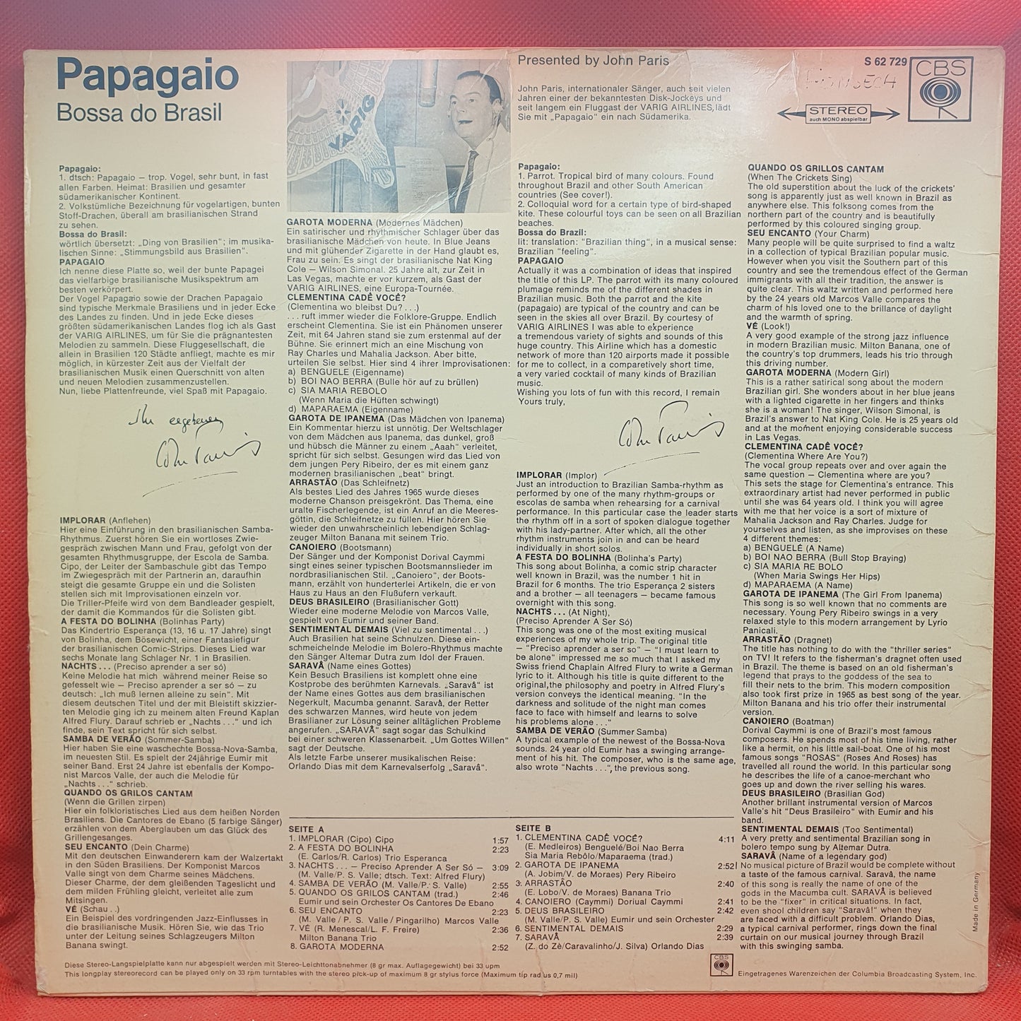 Various ‎– Papagaio (Bossa Do Brasil)