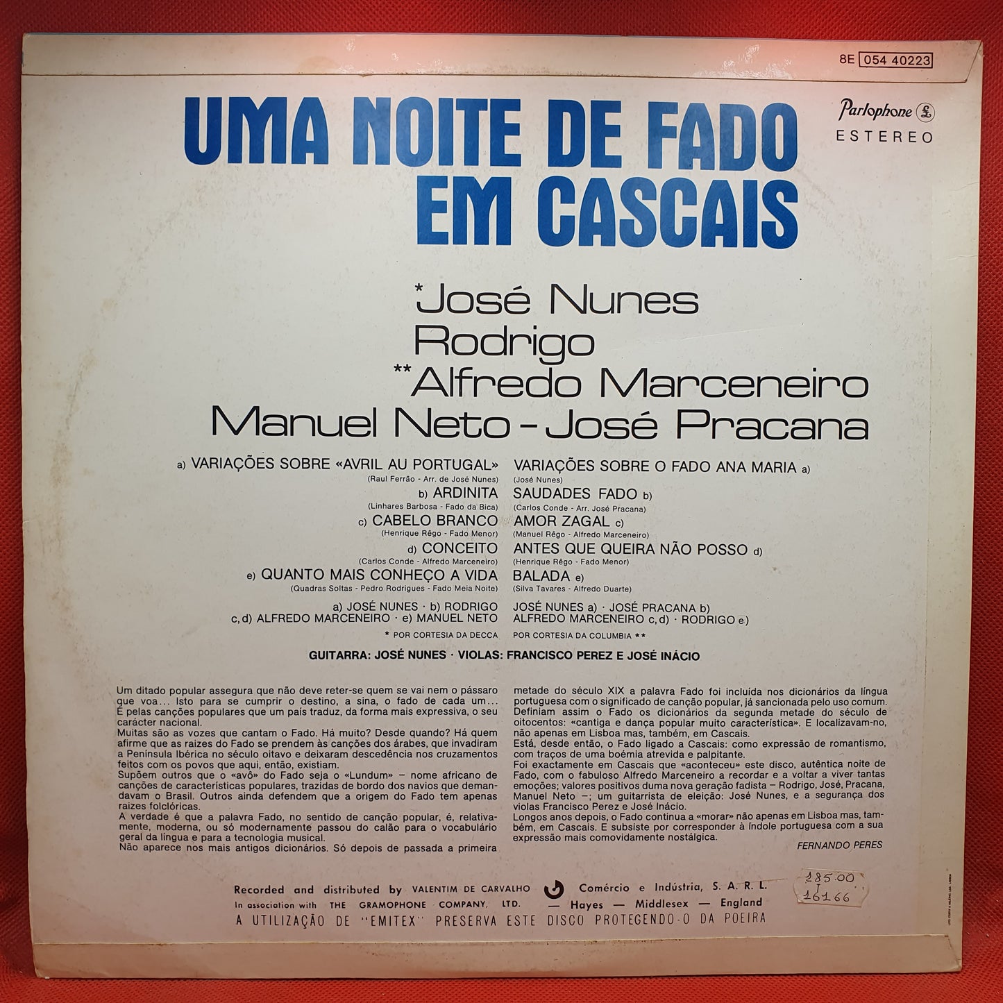 Various ‎– Uma Noite De Fado Em Cascais