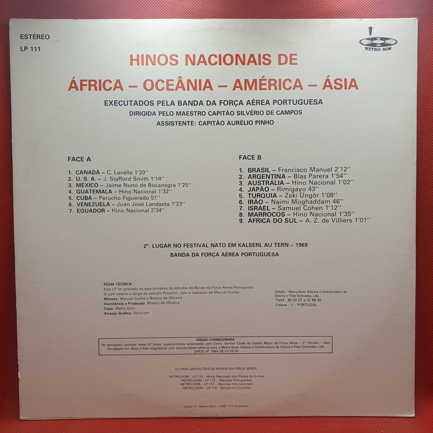 Banda Da Força Aérea Portuguesa – Hinos Nacionais De África - Oceânia - América - Ásia