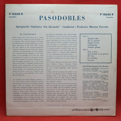 Agrupación Sinfónica "La Zarzuela" ‎– Pasodobles