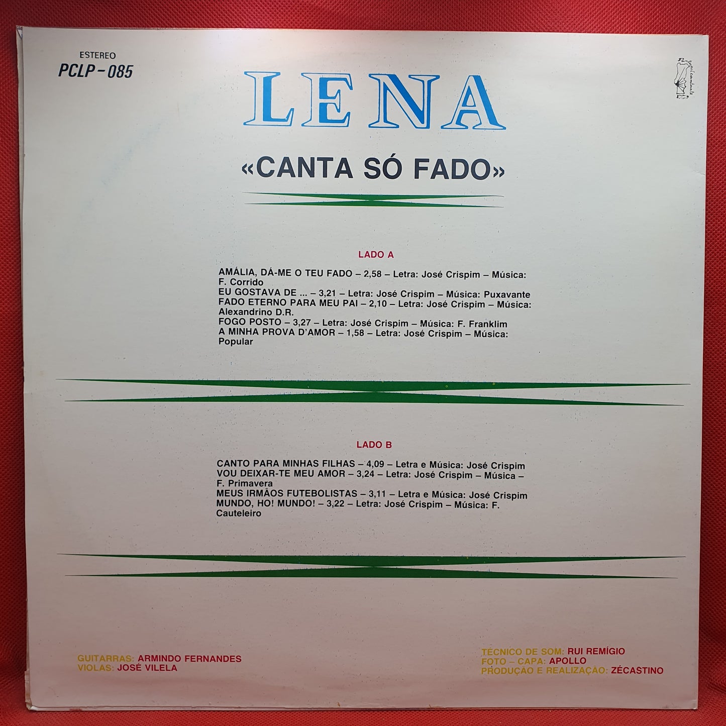 Lena ‎– Amália, Dá-me O Teu Fado