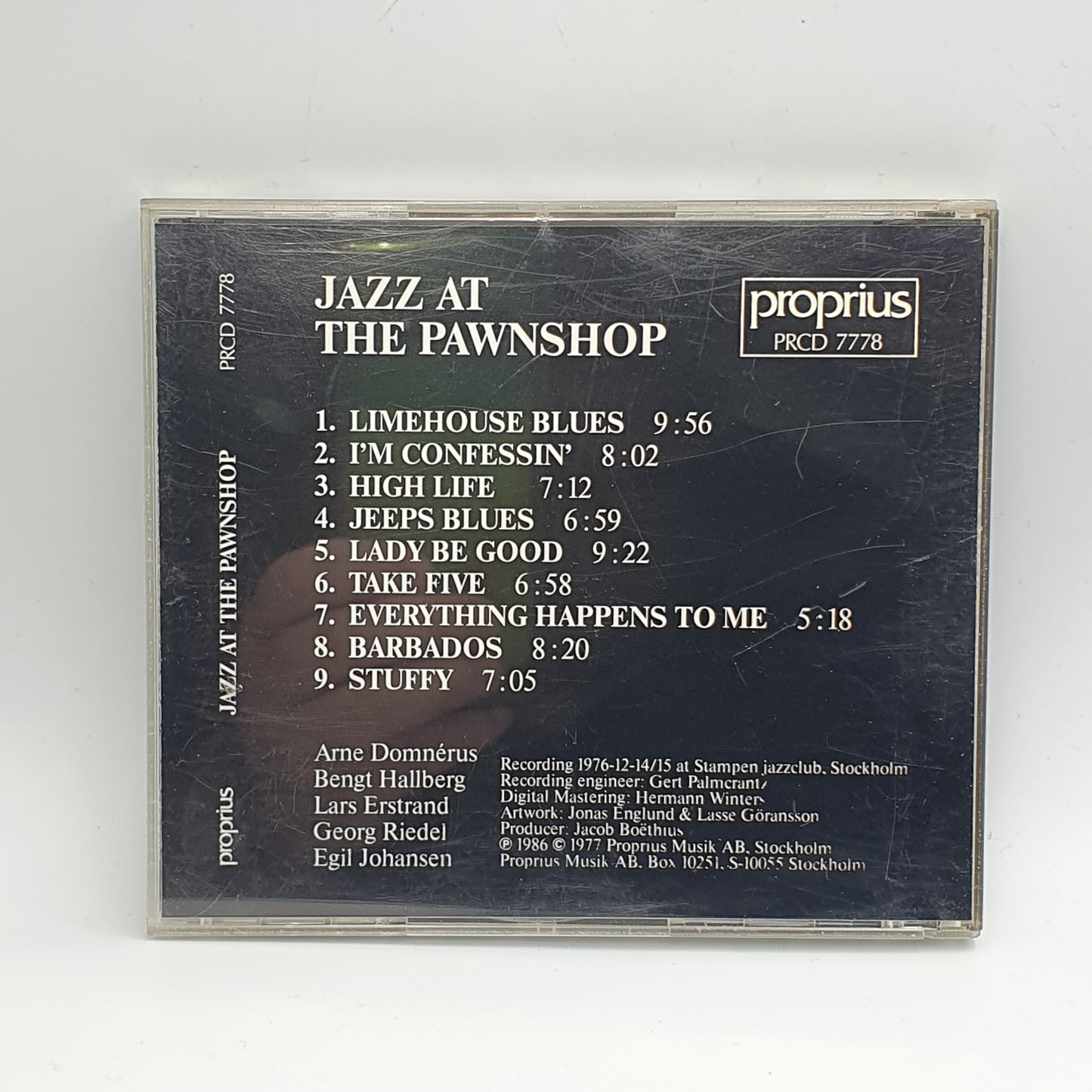 Arne Domnérus, Bengt Hallberg, Georg Riedel, Egil Johansen, Lars Erstrand ‎– Jazz at the Pawnshop