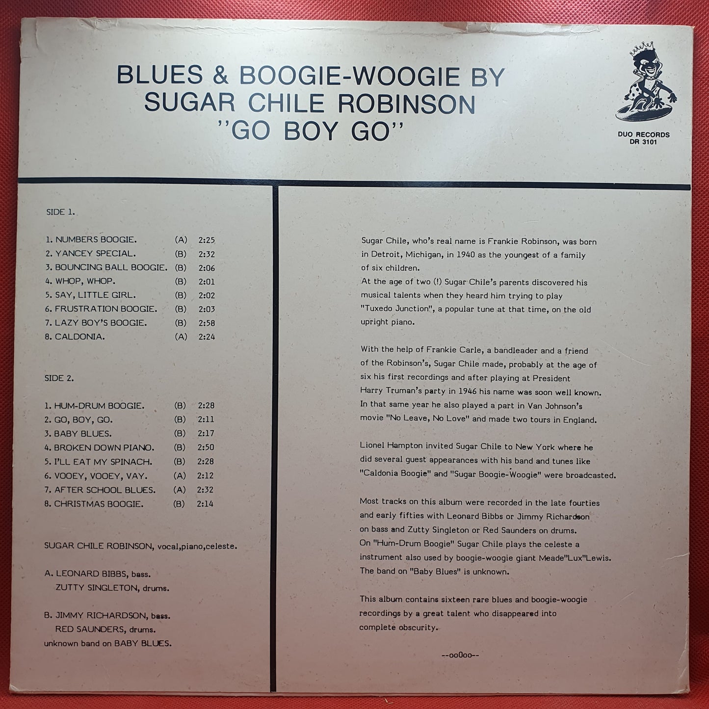 Sugar Chile Robinson ‎– Go Boy Go