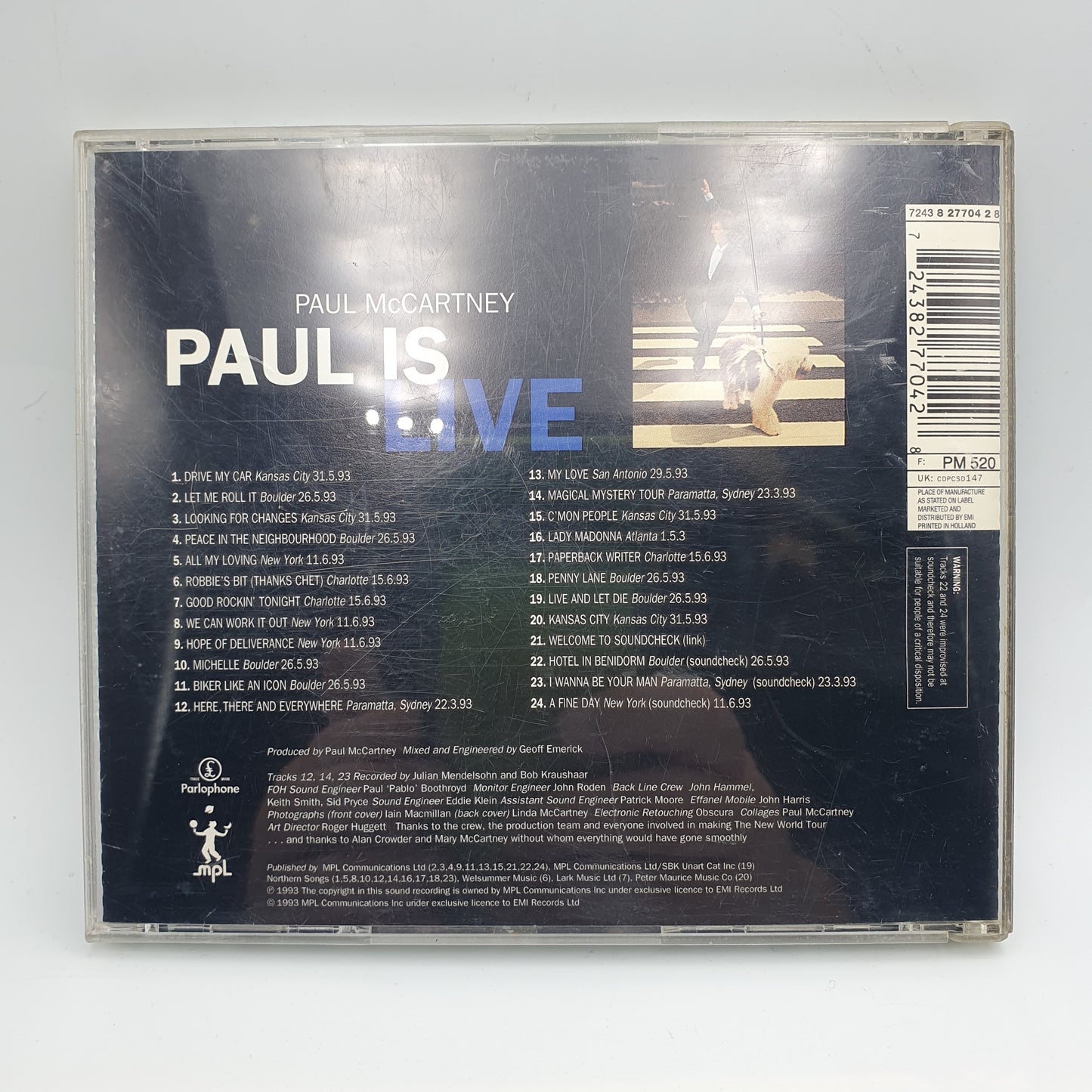 Paul McCartney ‎– Paul Is Live