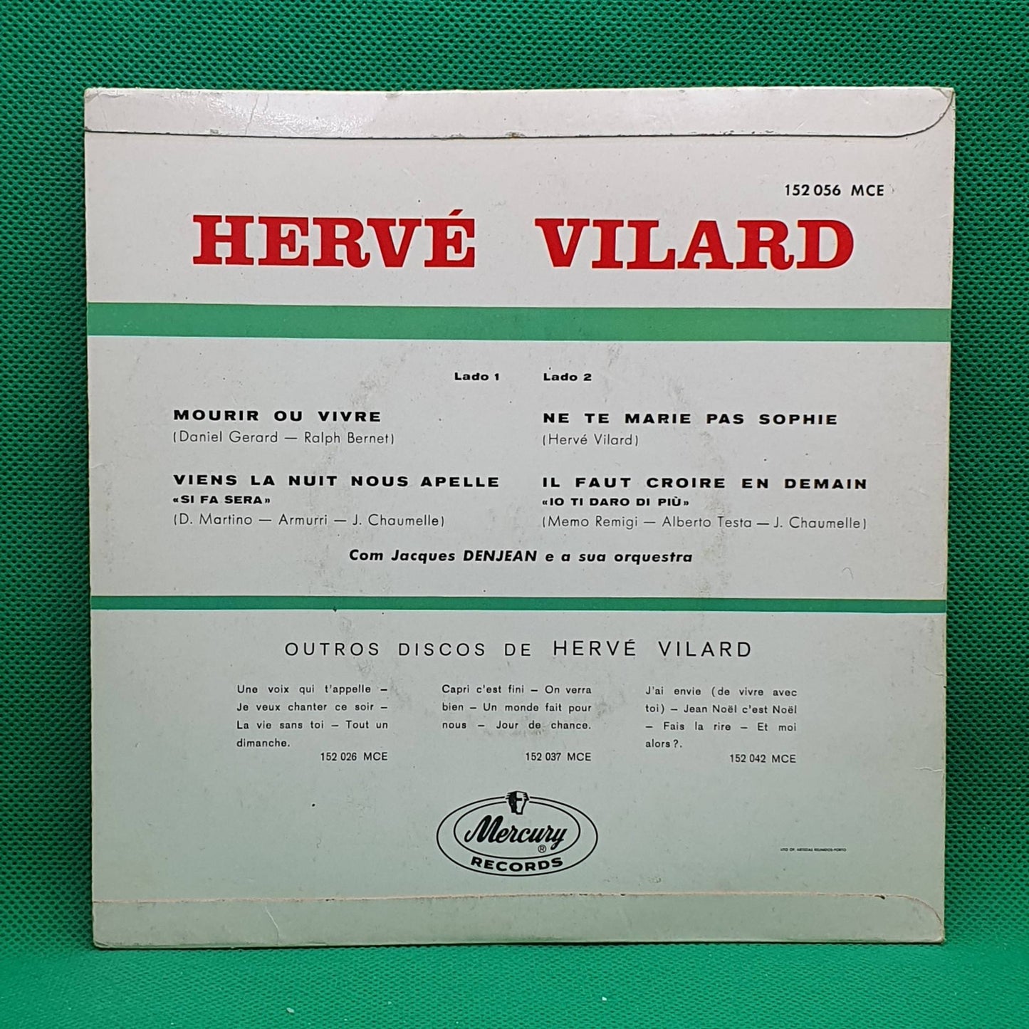 Hervé Vilard ‎– Mourir Ou Vivre