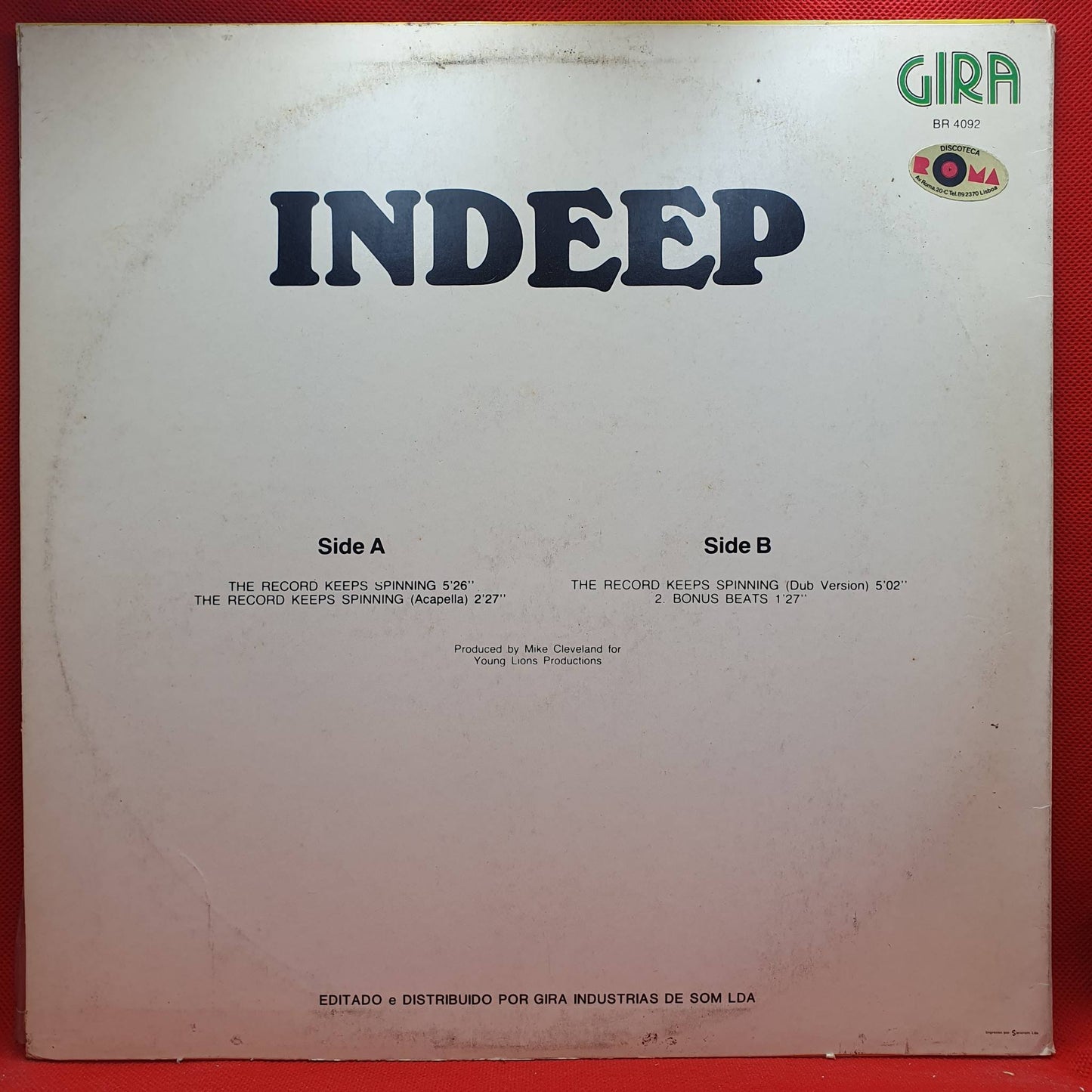 Indeep ‎– The Record Keeps Spinning