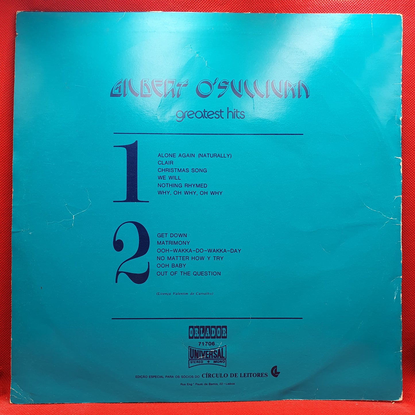 Gilbert O'Sullivan ‎– Greatest Hits