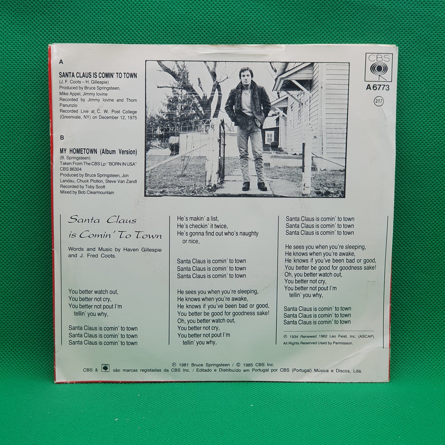 Bruce Springsteen ‎– Santa Claus Is Comin' To Town