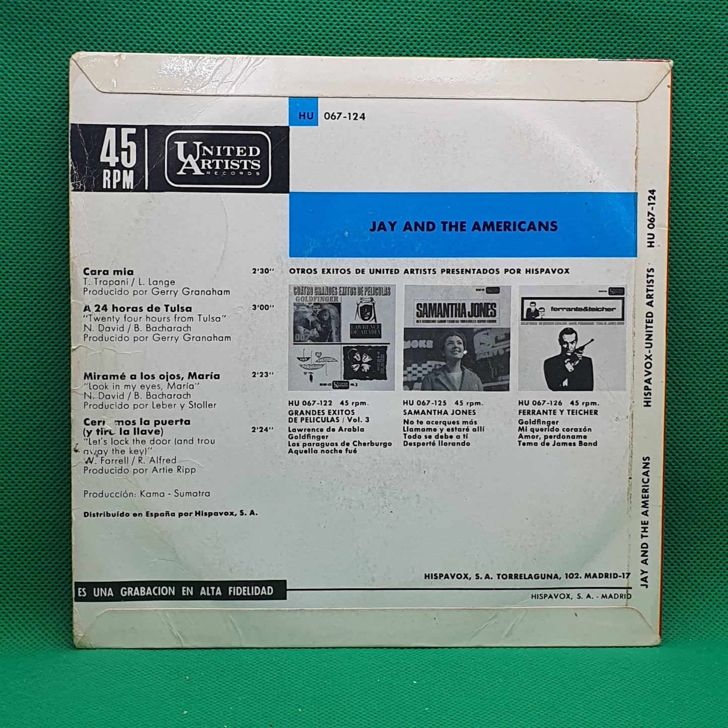Jay And The Americans ‎– Cara Mia