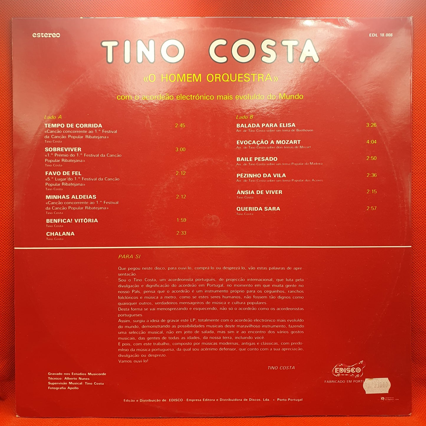 Tino Costa ‎– O Homem Orquestra