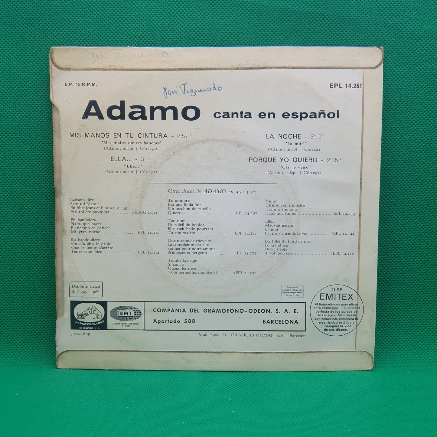 Adamo ‎– Mis Manos En Tu Cintura