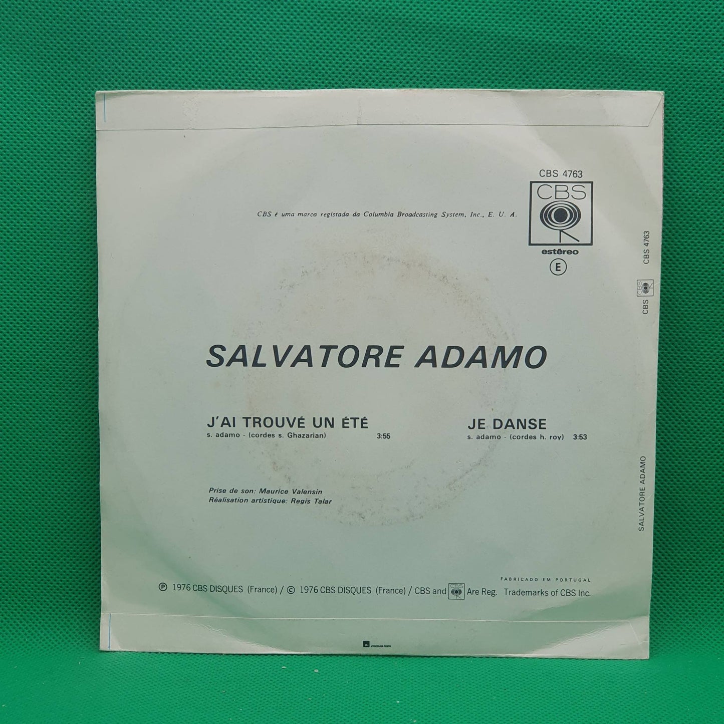 Adamo ‎– J'ai Trouvé Un Été