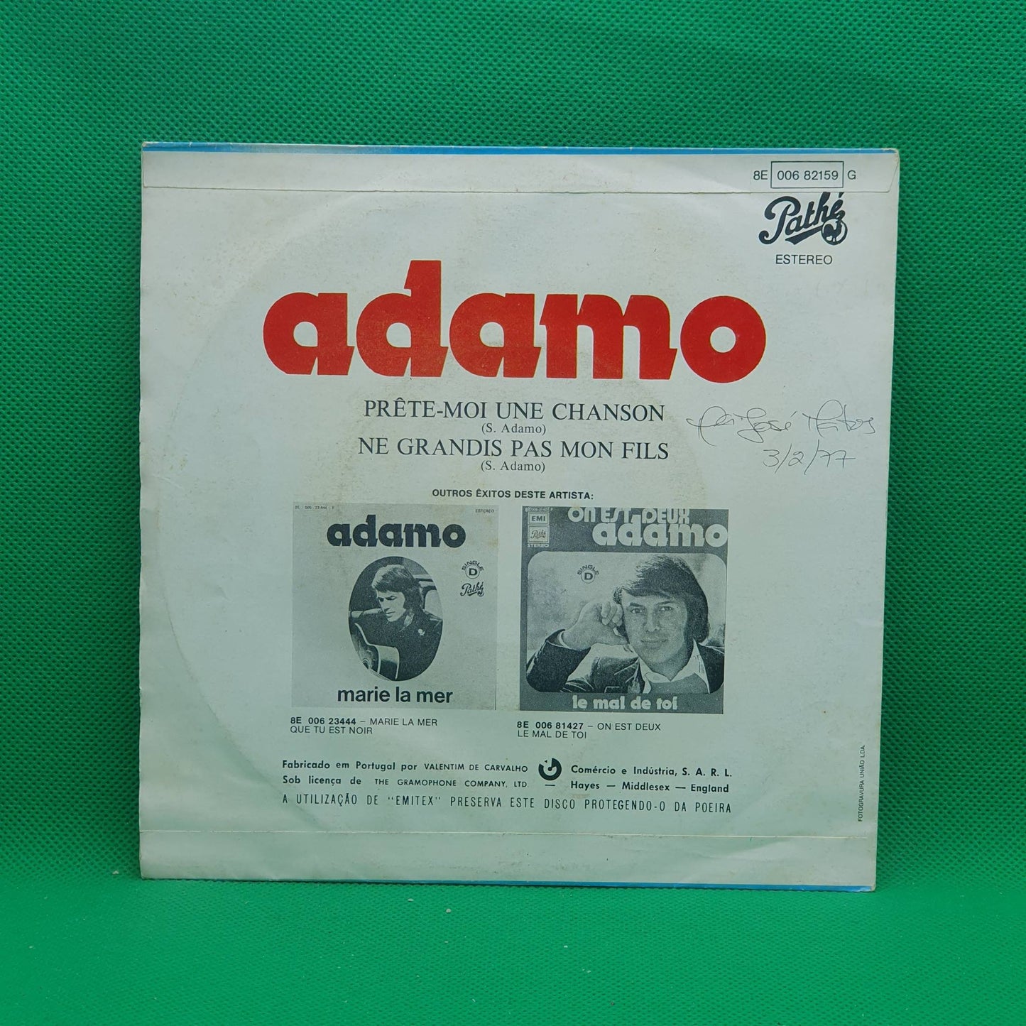 Salvatore Adamo ‎– Prète-Moi Une Chanson / Ne Grandis Pas Mon Fils