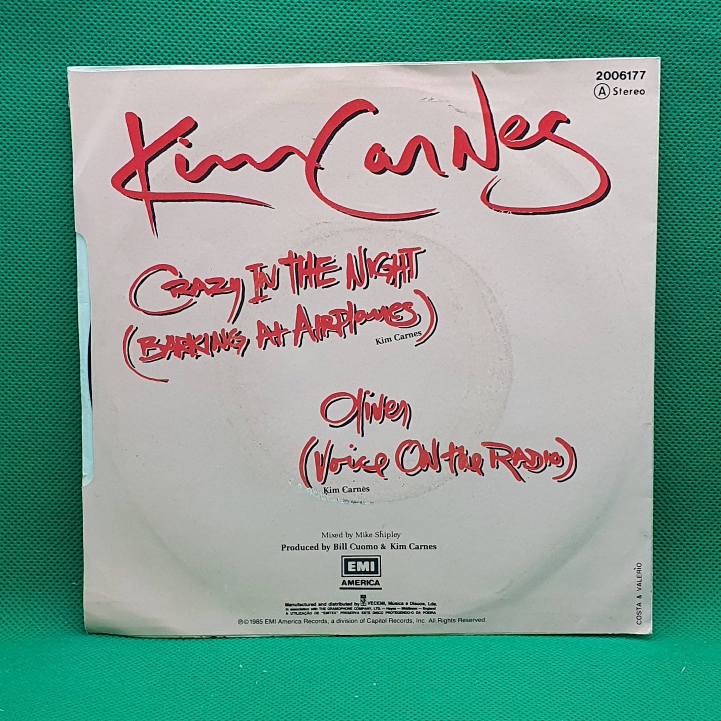 Kim Carnes ‎– Crazy In The Night (Barking At Airplanes)